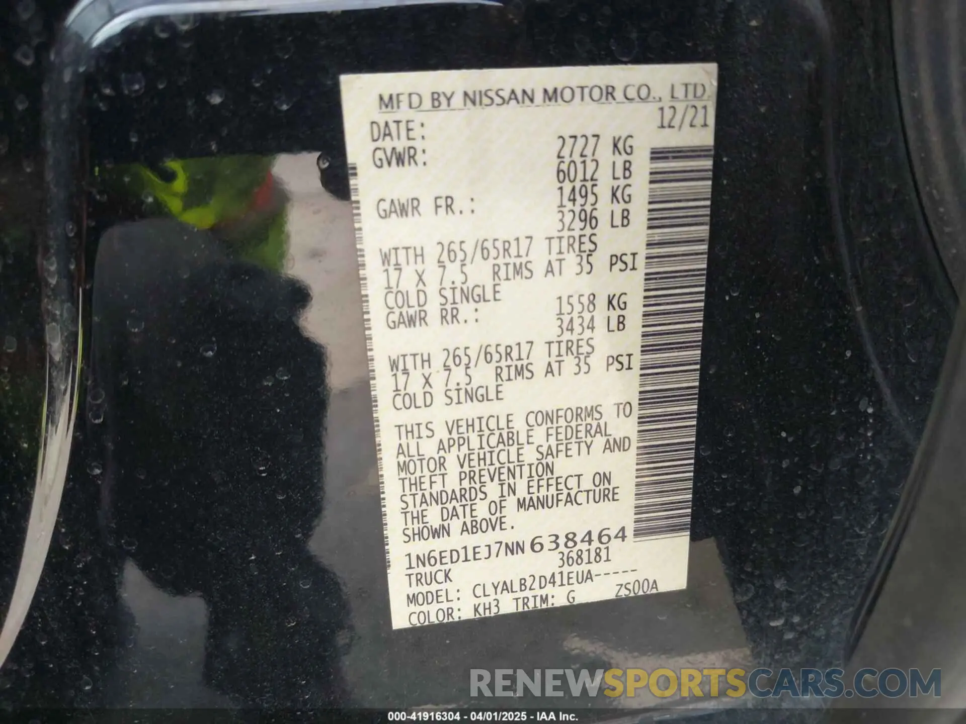 9 fotografías del automóvil dañado 1N6ED1EJ7NN638464 NISSAN FRONTIER 2022