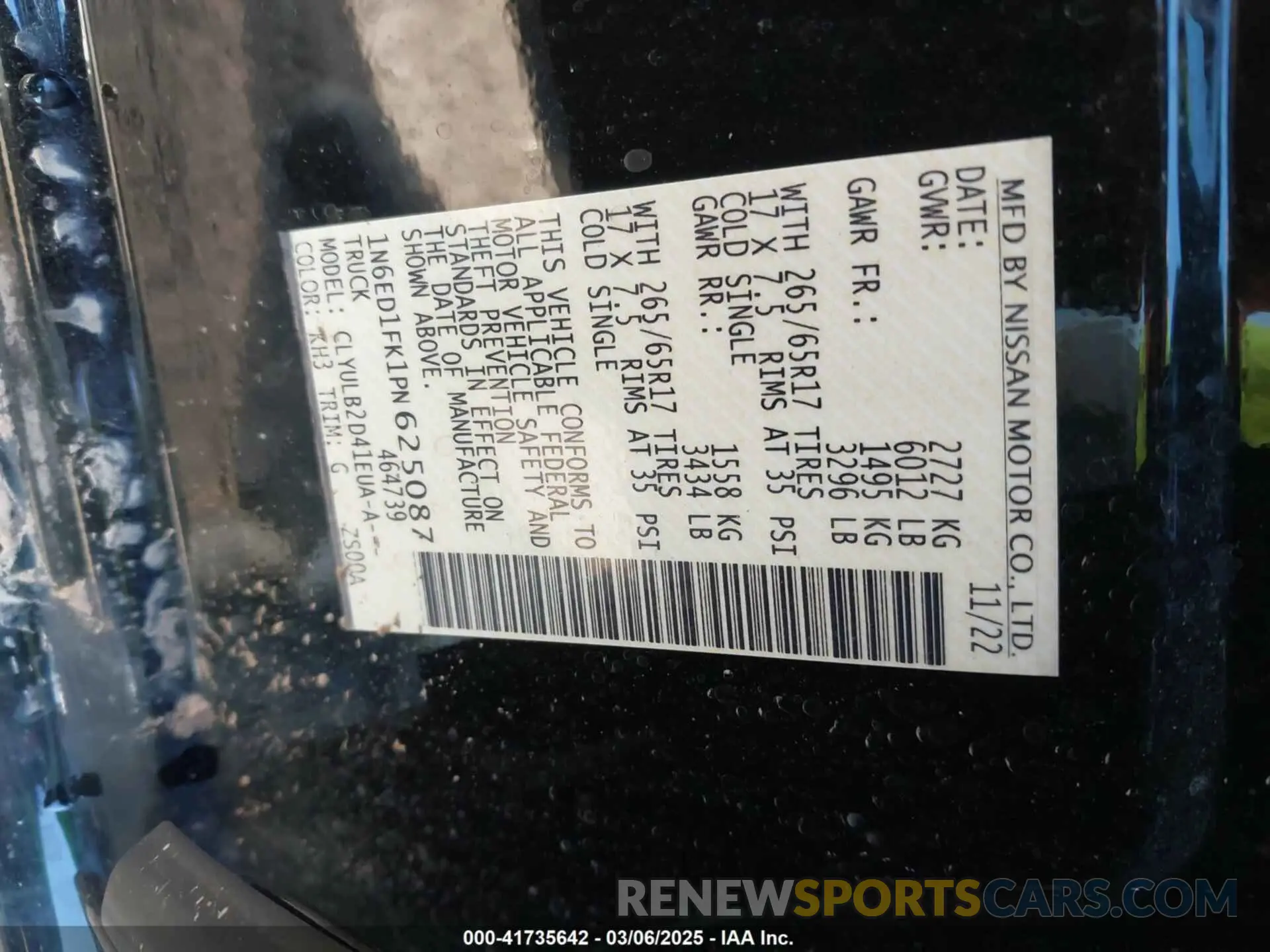 9 fotografías del automóvil dañado 1N6ED1FK1PN625087 NISSAN FRONTIER 2023