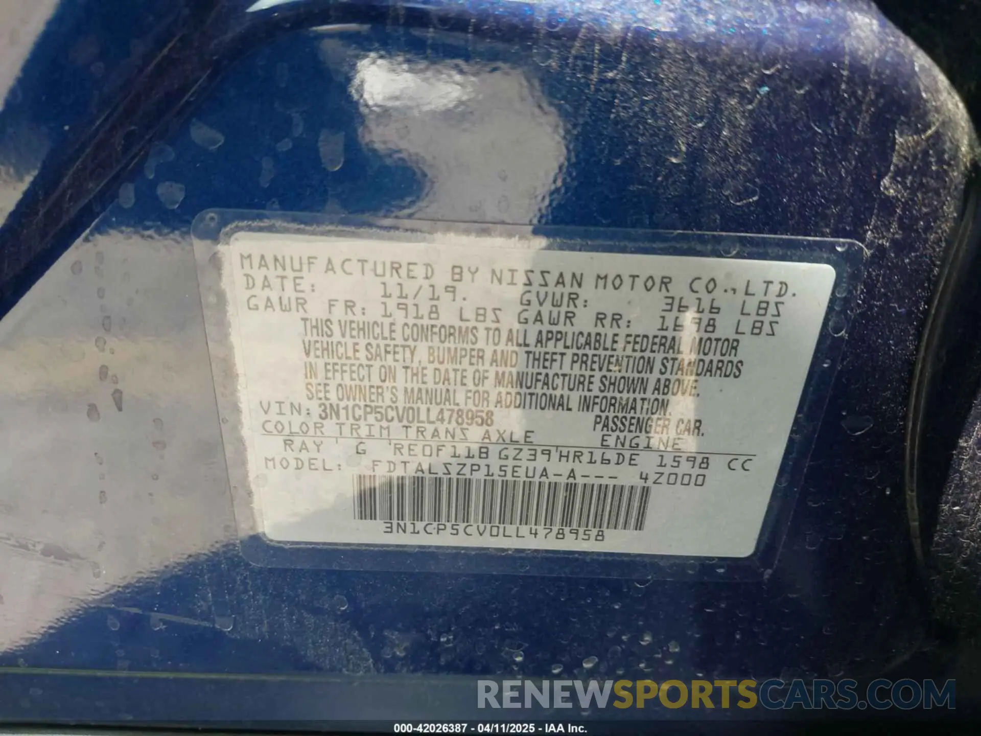 9 fotografías del automóvil dañado 3N1CP5CV0LL478958 NISSAN KICKS 2020