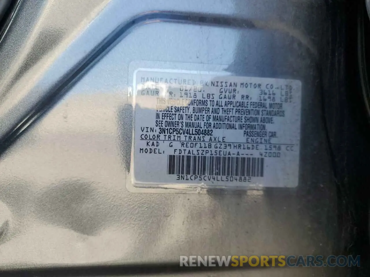 13 fotografías del automóvil dañado 3N1CP5CV4LL504882 NISSAN KICKS 2020