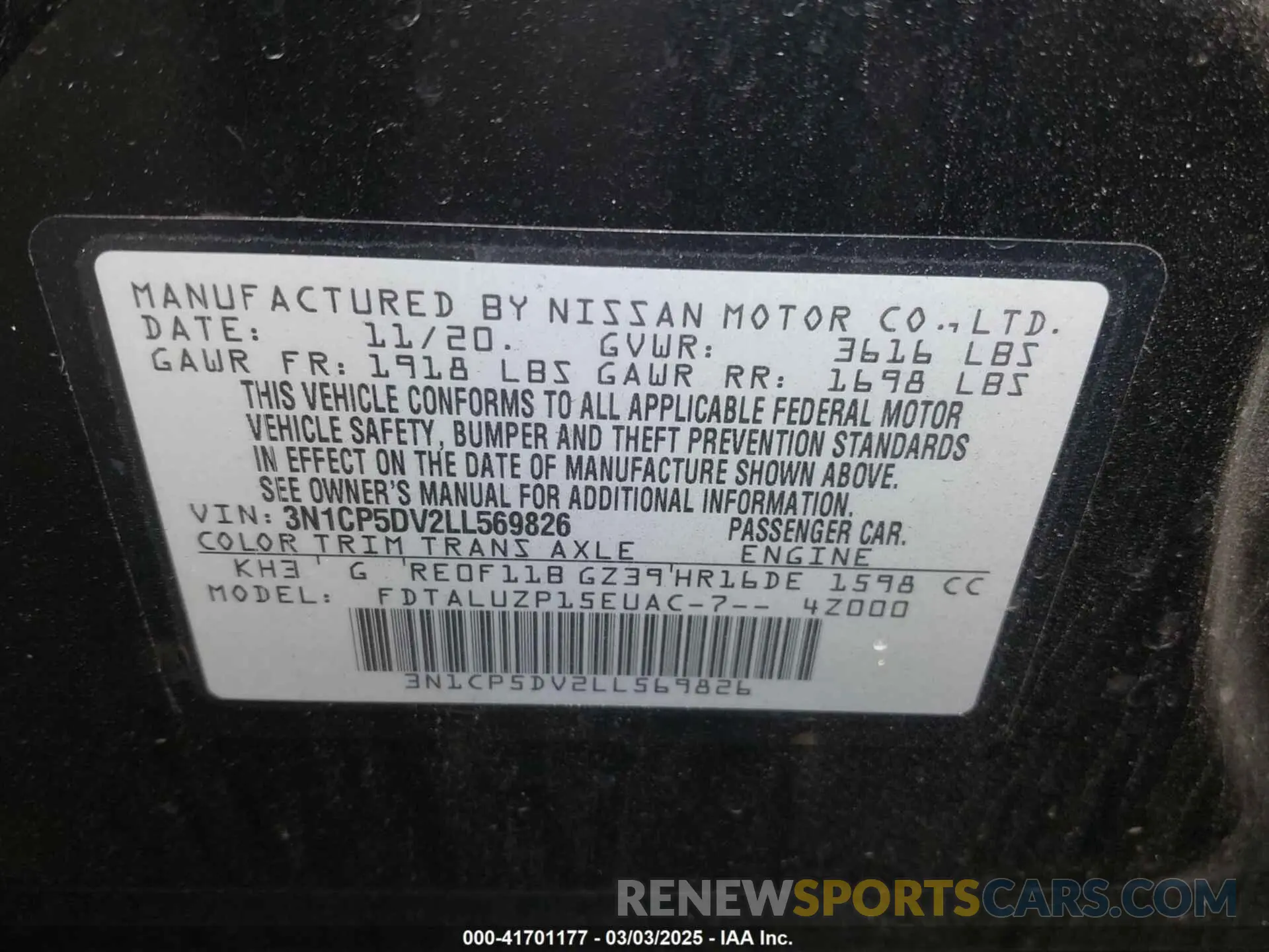 9 fotografías del automóvil dañado 3N1CP5DV2LL569826 NISSAN KICKS 2020