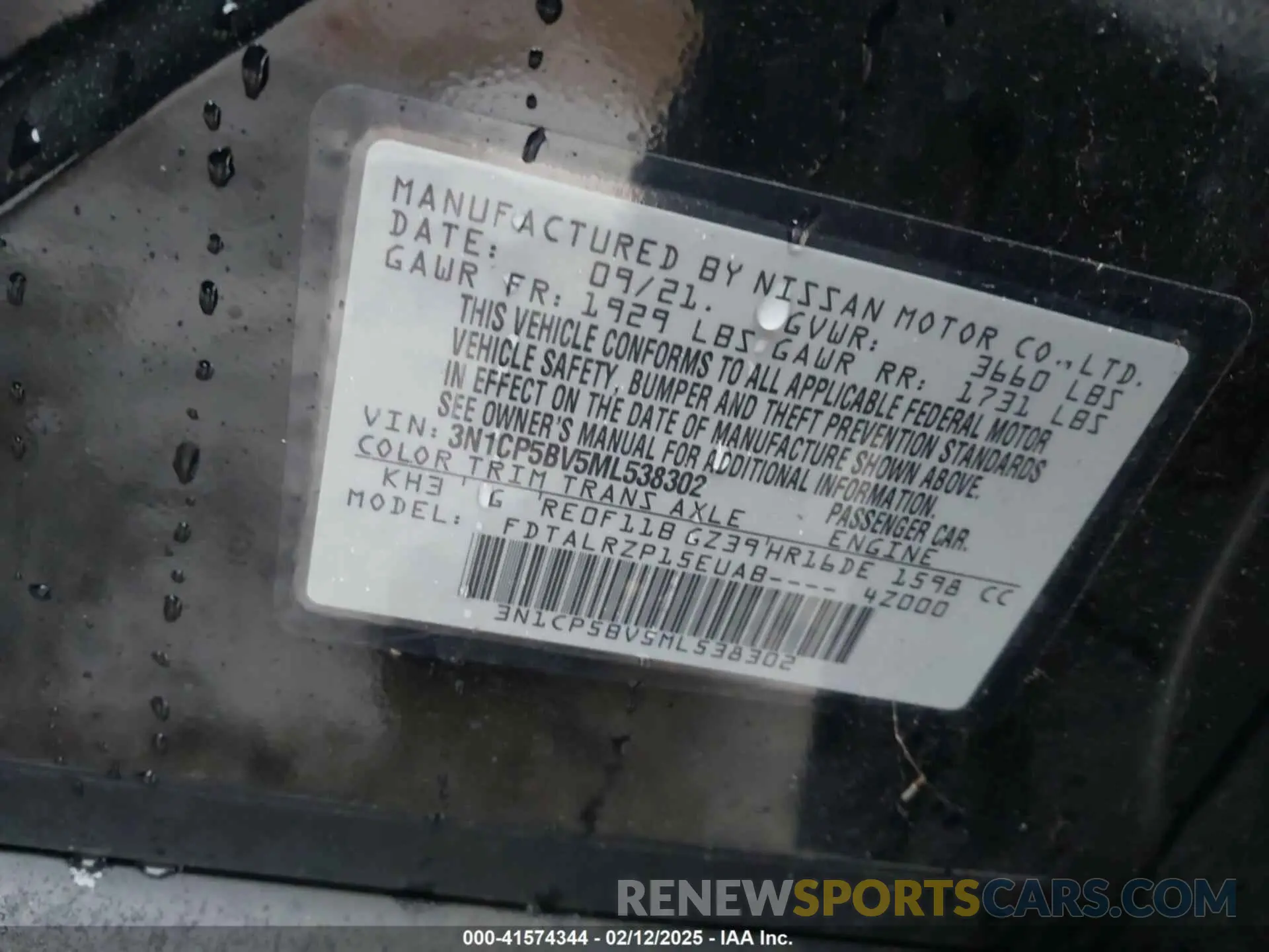 9 fotografías del automóvil dañado 3N1CP5BV5ML538302 NISSAN KICKS 2021