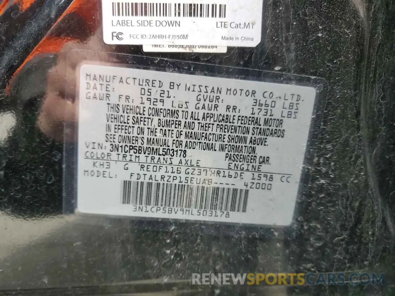 13 fotografías del automóvil dañado 3N1CP5BV9ML503178 NISSAN KICKS 2021