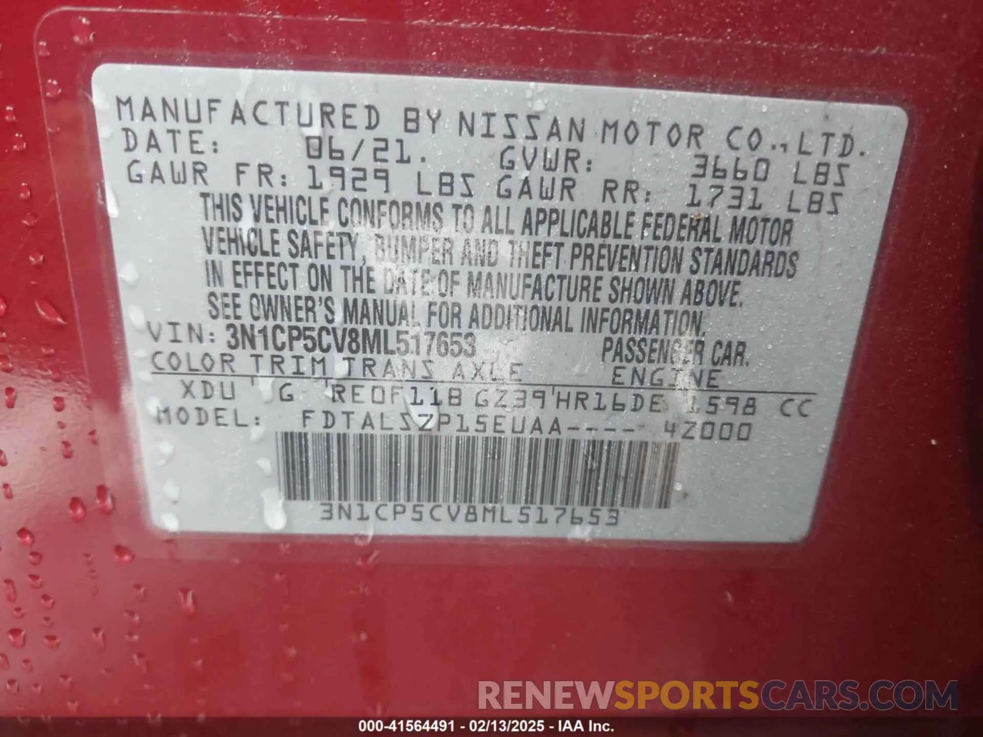 9 fotografías del automóvil dañado 3N1CP5CV8ML517653 NISSAN KICKS 2021