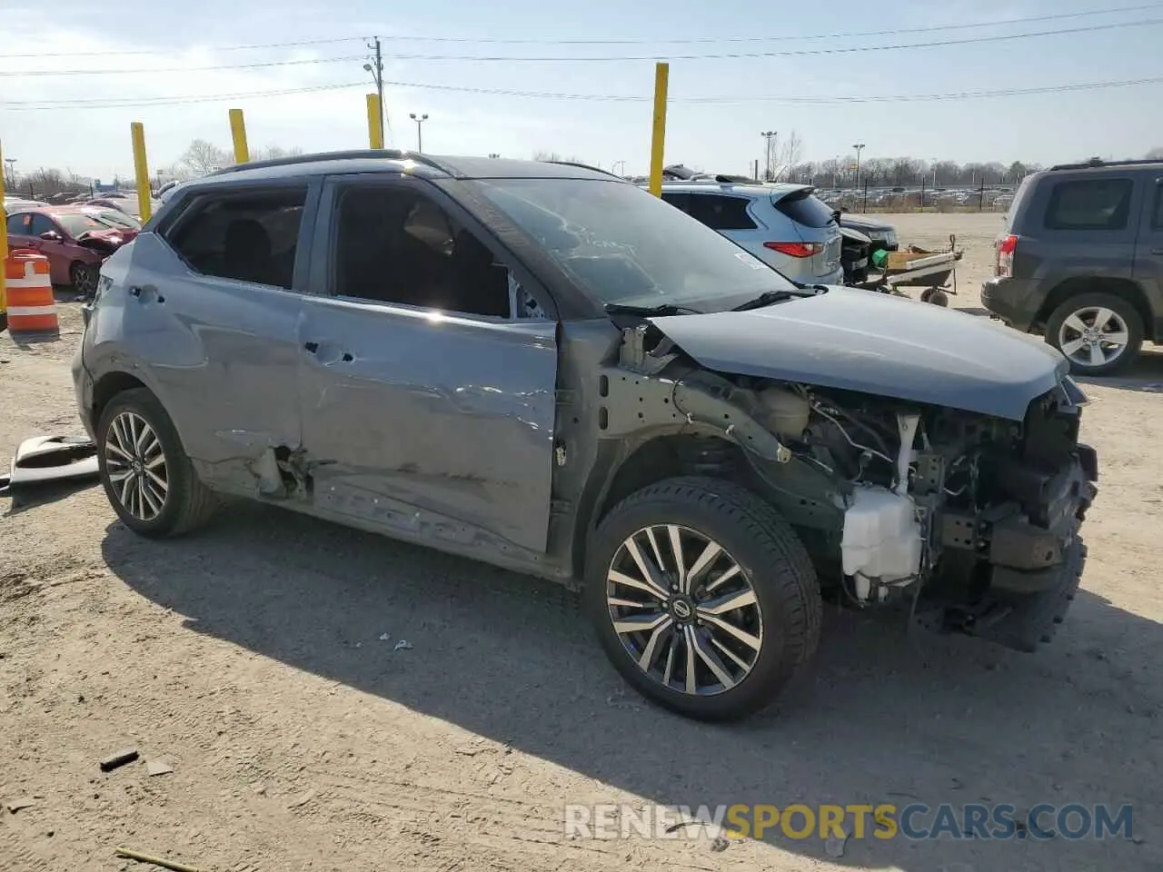 4 fotografías del automóvil dañado 3N1CP5DV8ML474978 NISSAN KICKS 2021
