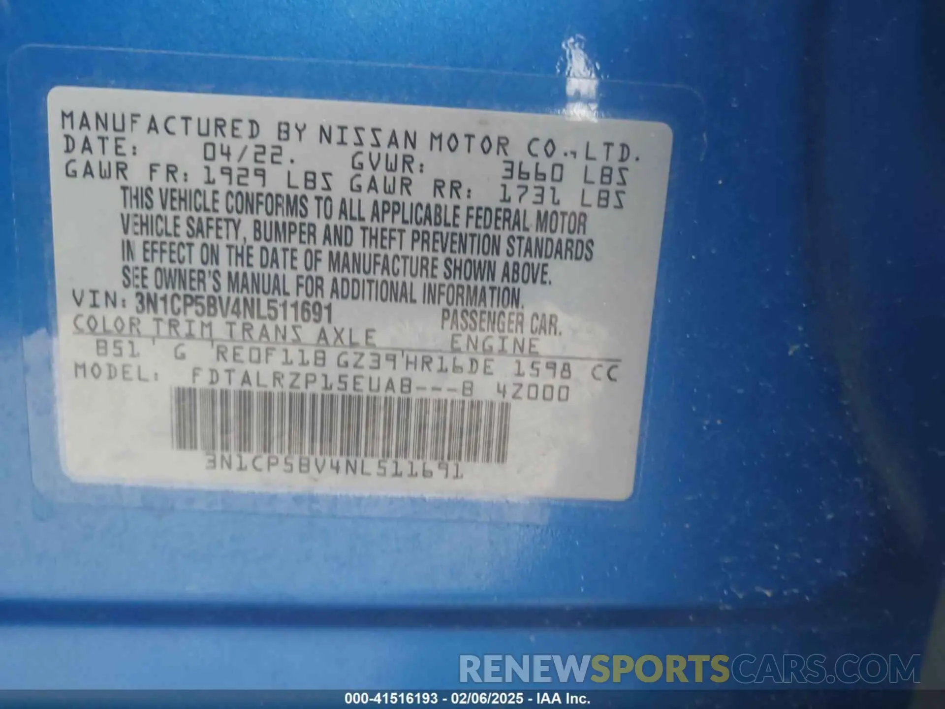 9 fotografías del automóvil dañado 3N1CP5BV4NL511691 NISSAN KICKS 2022