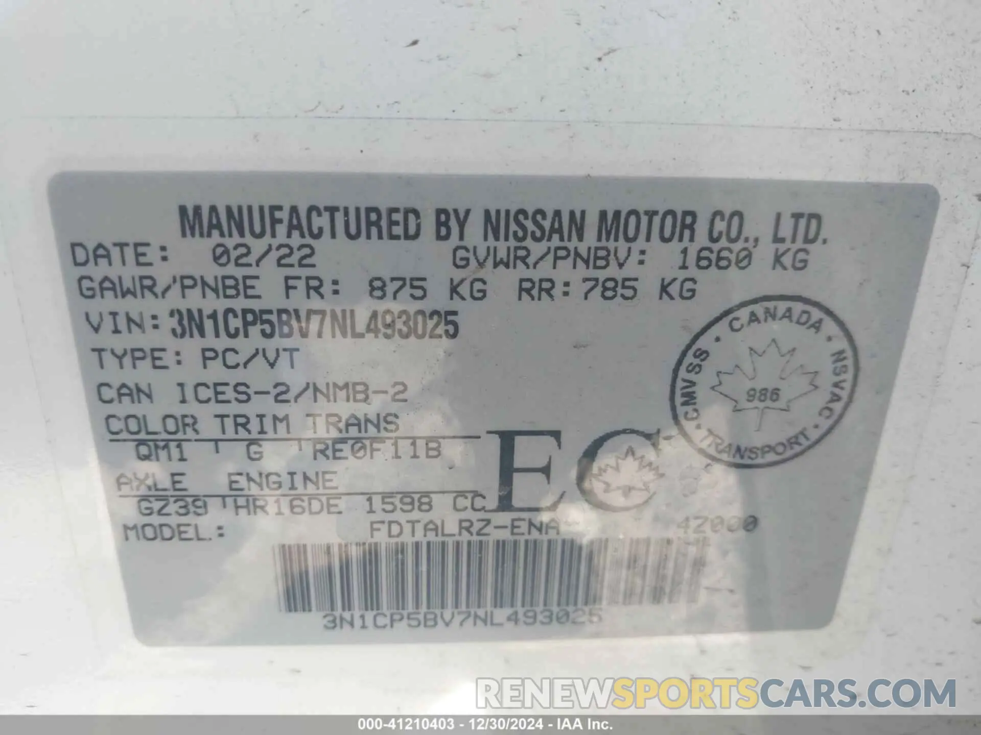 9 fotografías del automóvil dañado 3N1CP5BV7NL493025 NISSAN KICKS 2022