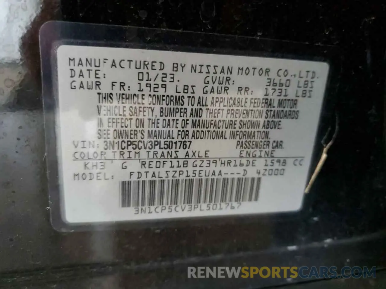 13 fotografías del automóvil dañado 3N1CP5CV3PL501767 NISSAN KICKS 2023