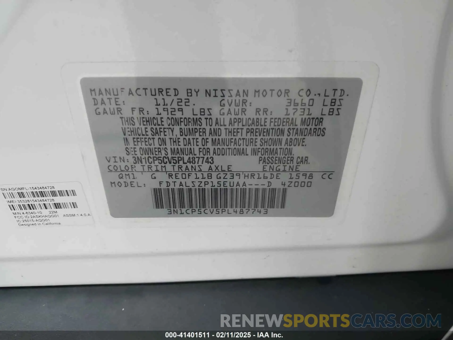 9 fotografías del automóvil dañado 3N1CP5CV5PL487743 NISSAN KICKS 2023