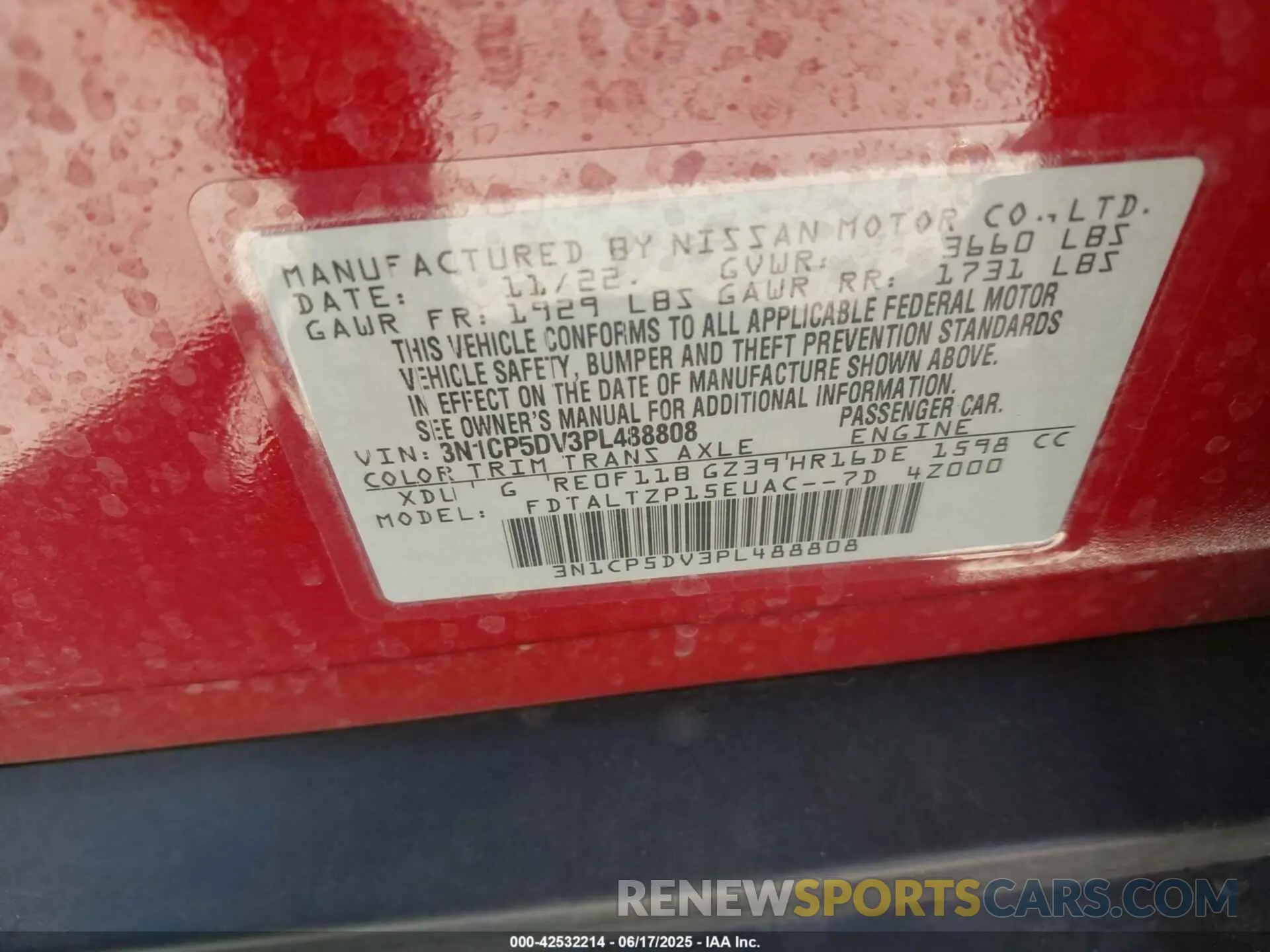 9 fotografías del automóvil dañado 3N1CP5DV3PL488808 NISSAN KICKS 2023