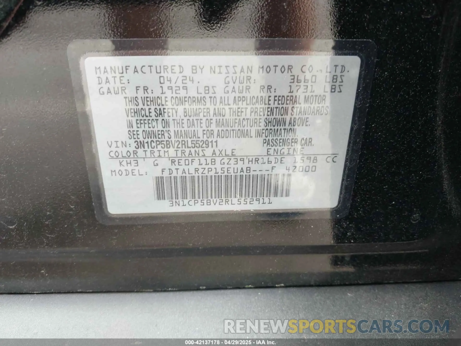 9 fotografías del automóvil dañado 3N1CP5BV2RL552911 NISSAN KICKS 2024