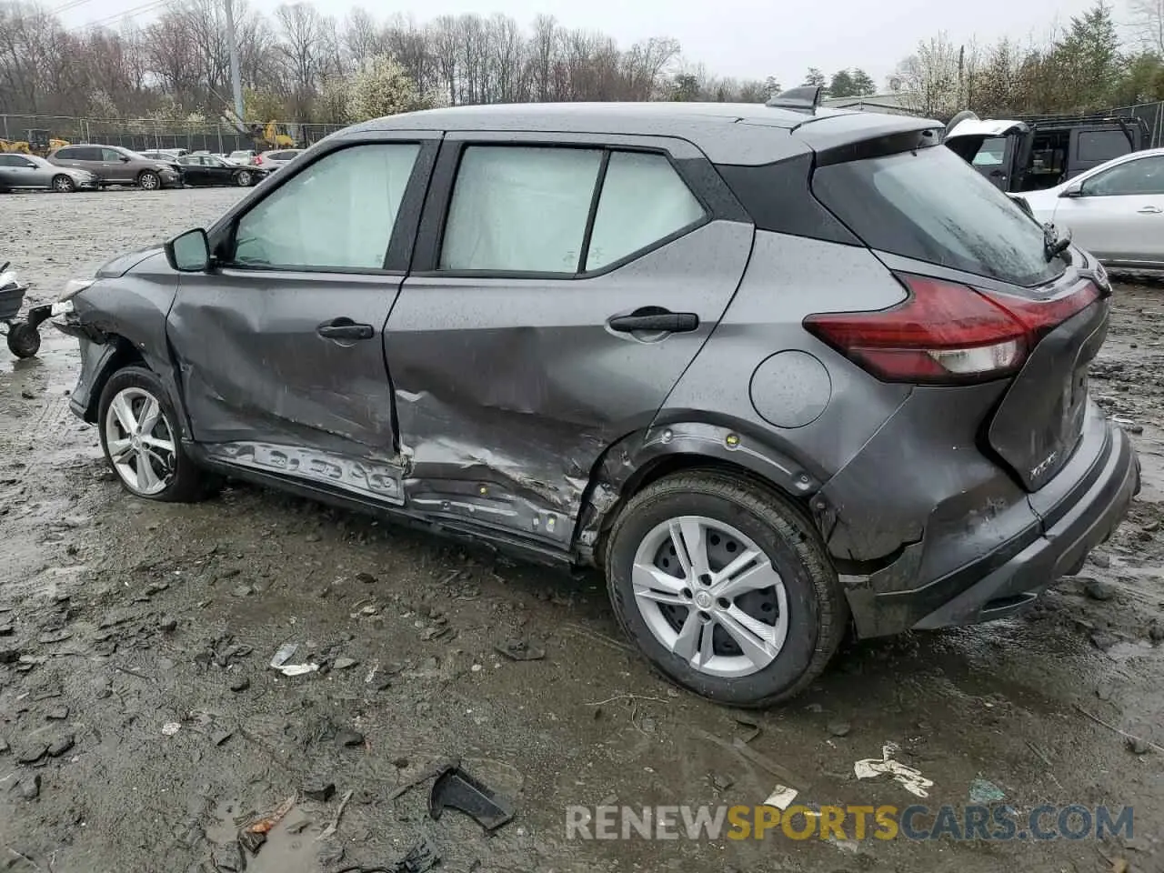 2 fotografías del automóvil dañado 3N1CP5BV3RL495473 NISSAN KICKS 2024