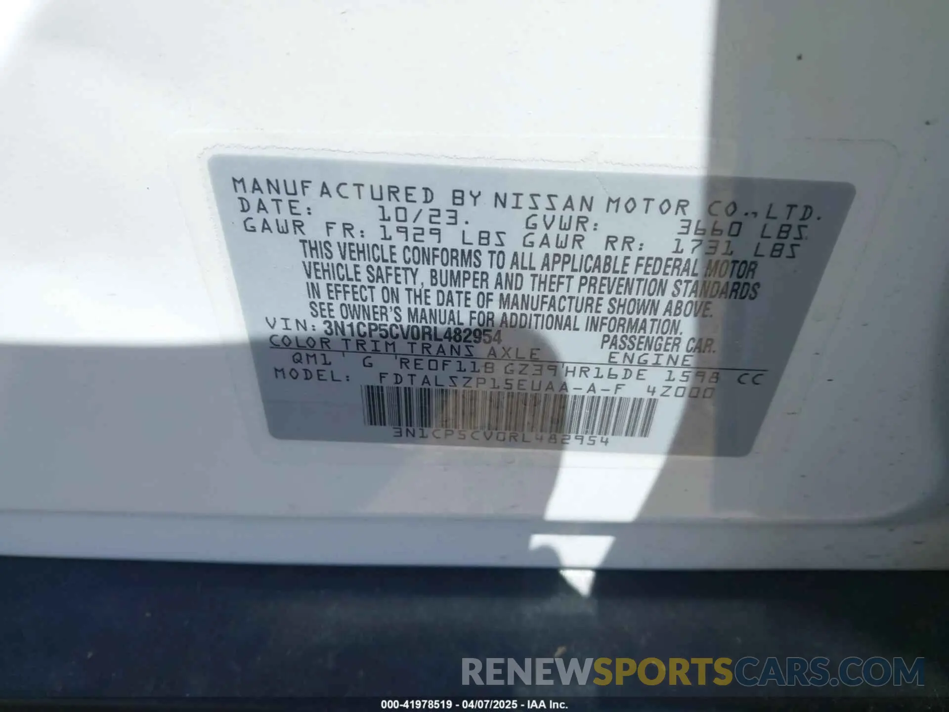 9 fotografías del automóvil dañado 3N1CP5CV0RL482954 NISSAN KICKS 2024