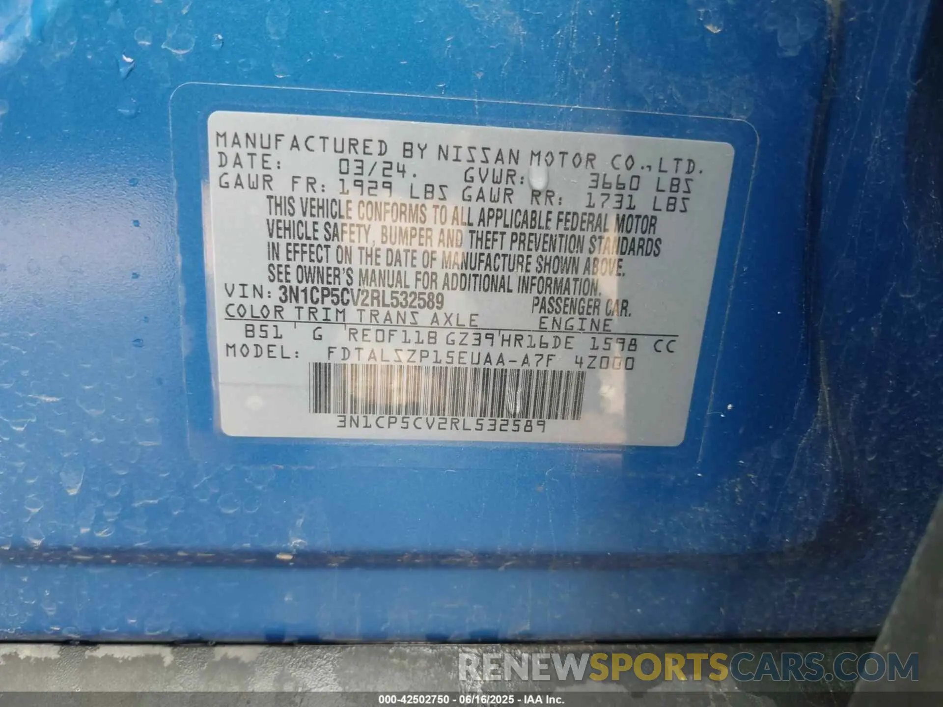 9 fotografías del automóvil dañado 3N1CP5CV2RL532589 NISSAN KICKS 2024