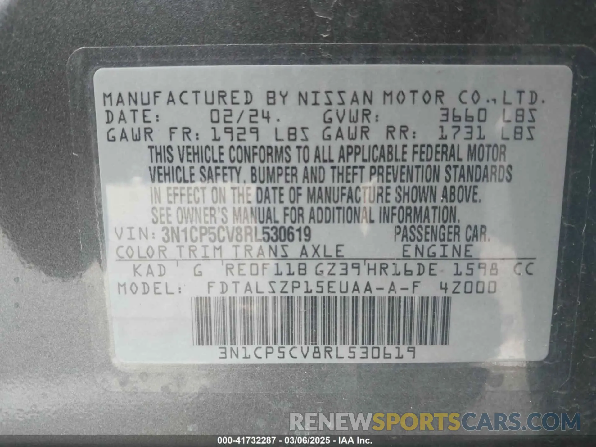 9 fotografías del automóvil dañado 3N1CP5CV8RL530619 NISSAN KICKS 2024
