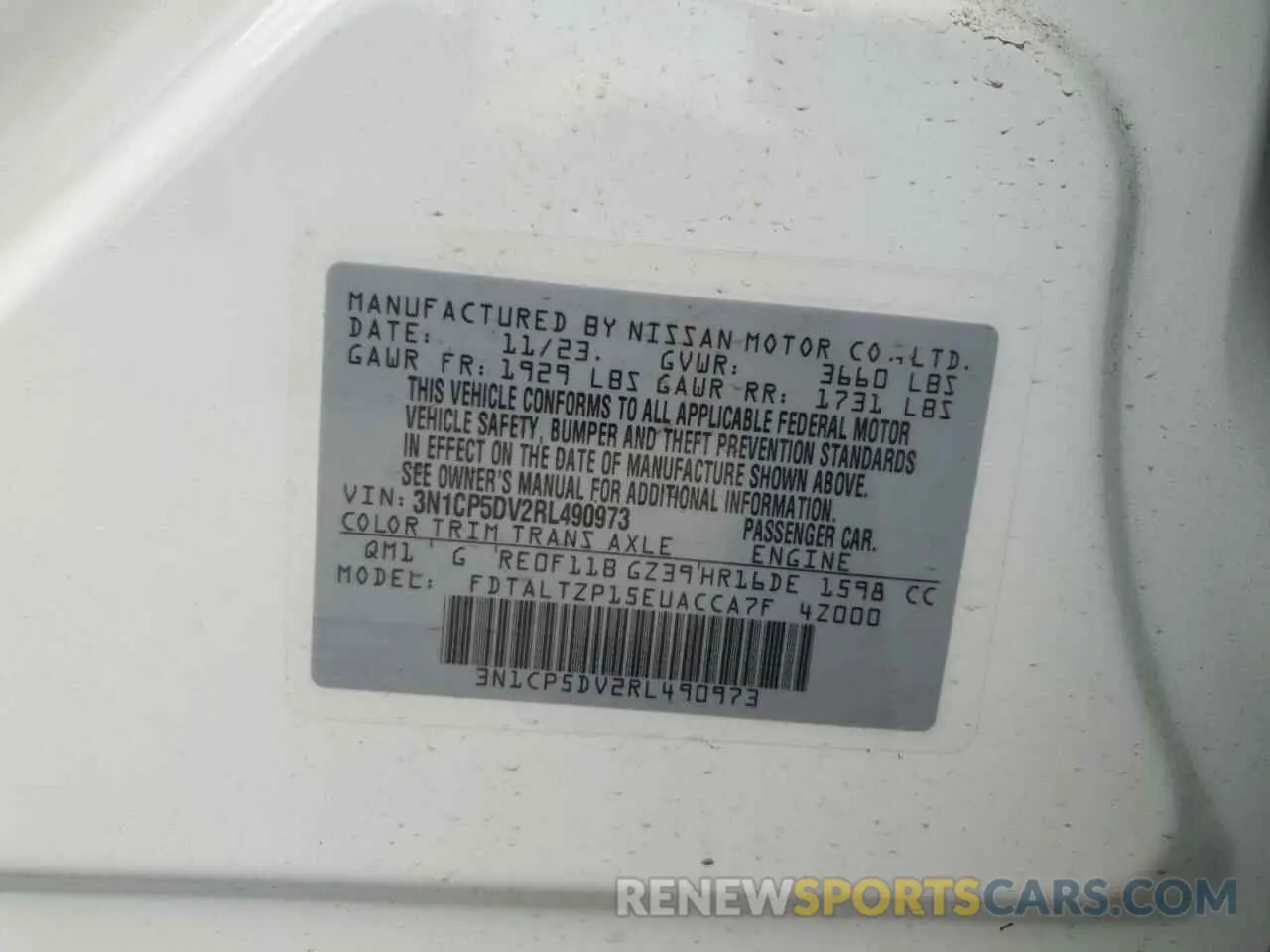 14 fotografías del automóvil dañado 3N1CP5DV2RL490973 NISSAN KICKS 2024