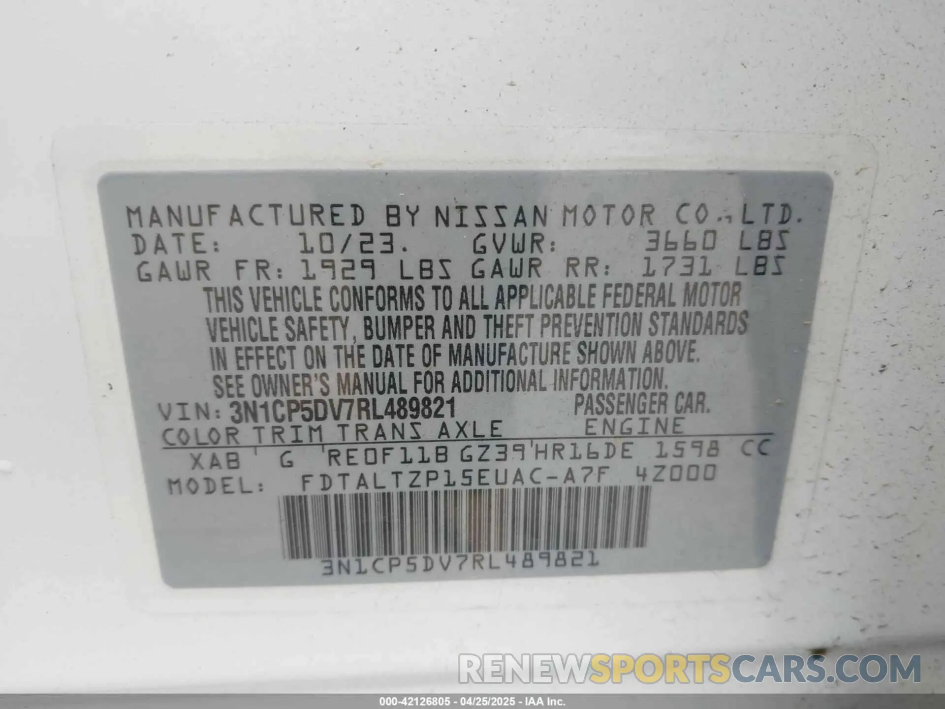 9 fotografías del automóvil dañado 3N1CP5DV7RL489821 NISSAN KICKS 2024