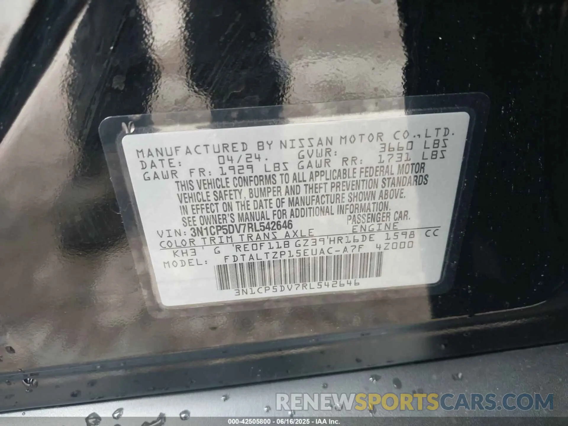 9 fotografías del automóvil dañado 3N1CP5DV7RL542646 NISSAN KICKS 2024