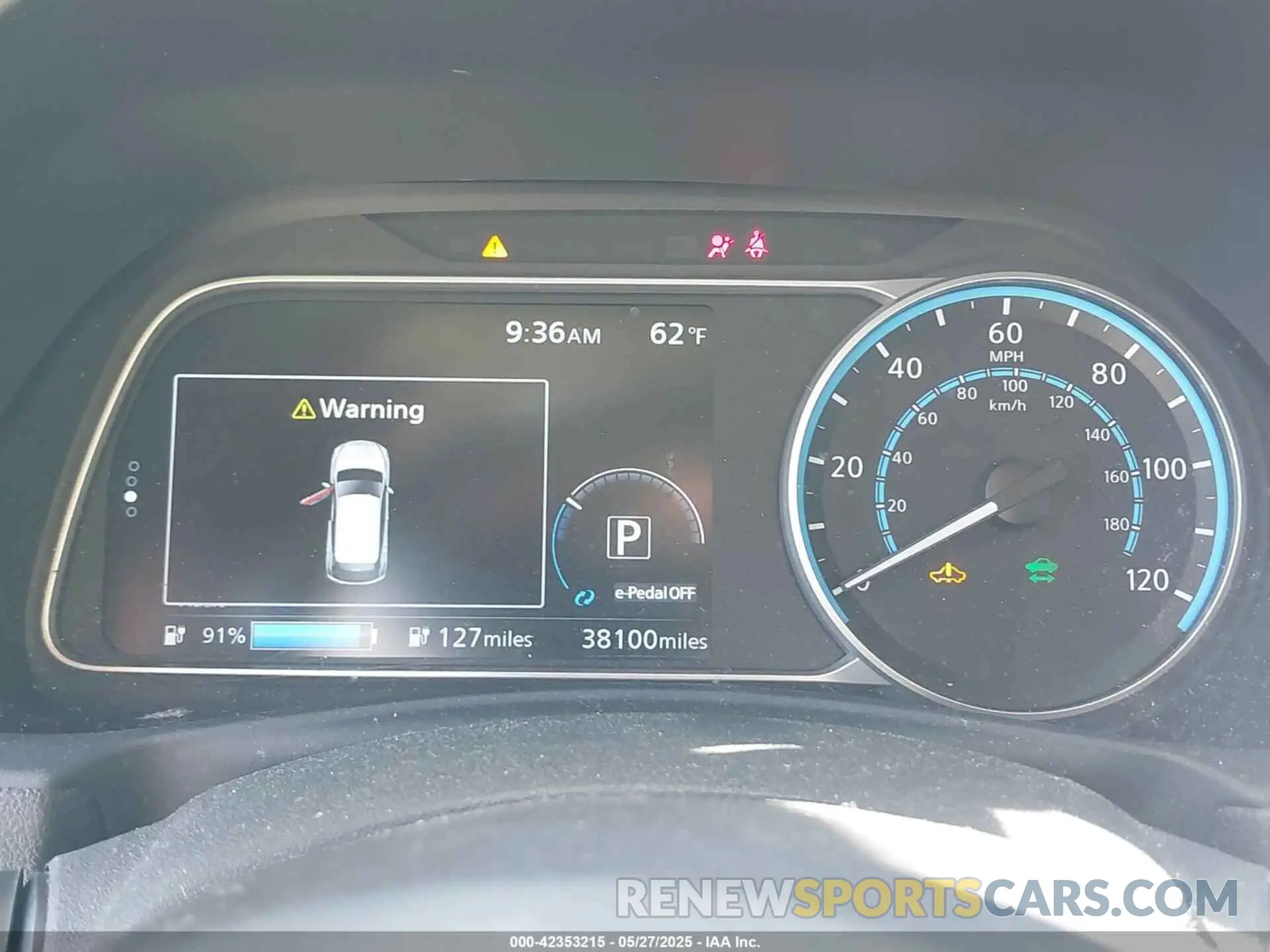 7 fotografías del automóvil dañado 1N4AZ1CP0KC314523 NISSAN LEAF 2019