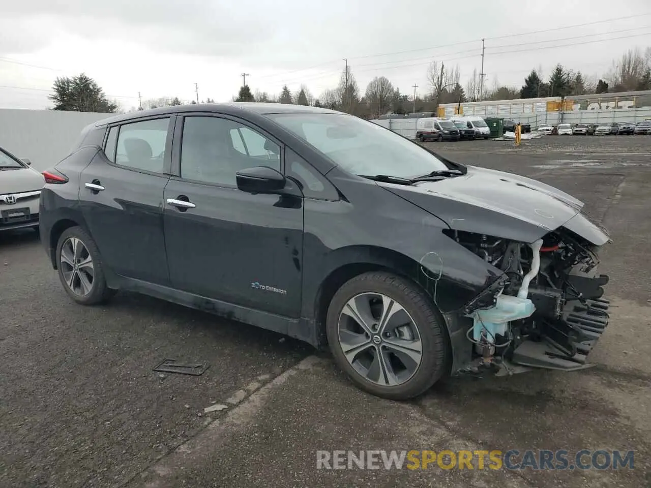4 fotografías del automóvil dañado 1N4BZ1CP2KC318044 NISSAN LEAF 2019