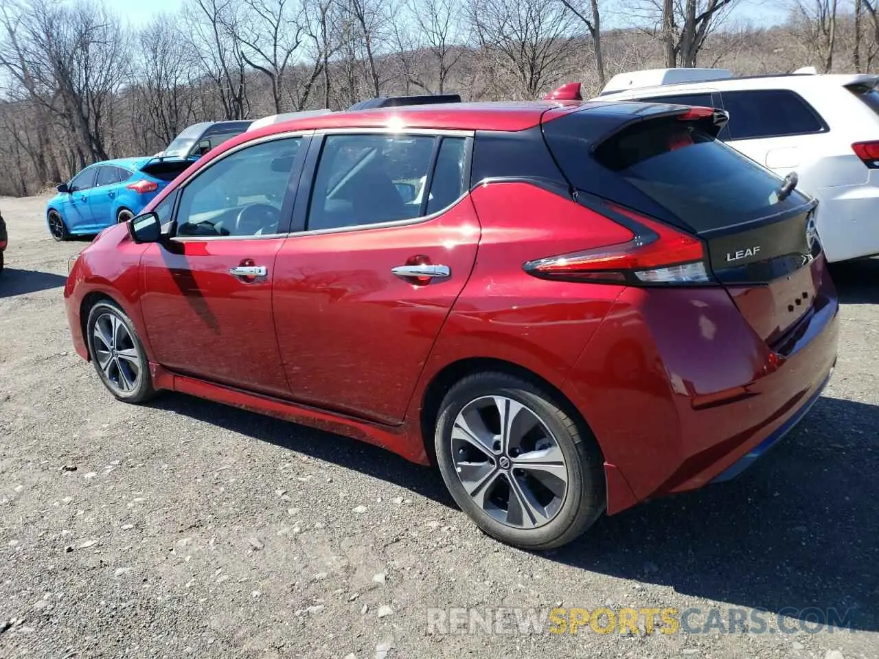 2 fotografías del automóvil dañado 1N4AZ1CP8LC304615 NISSAN LEAF 2020