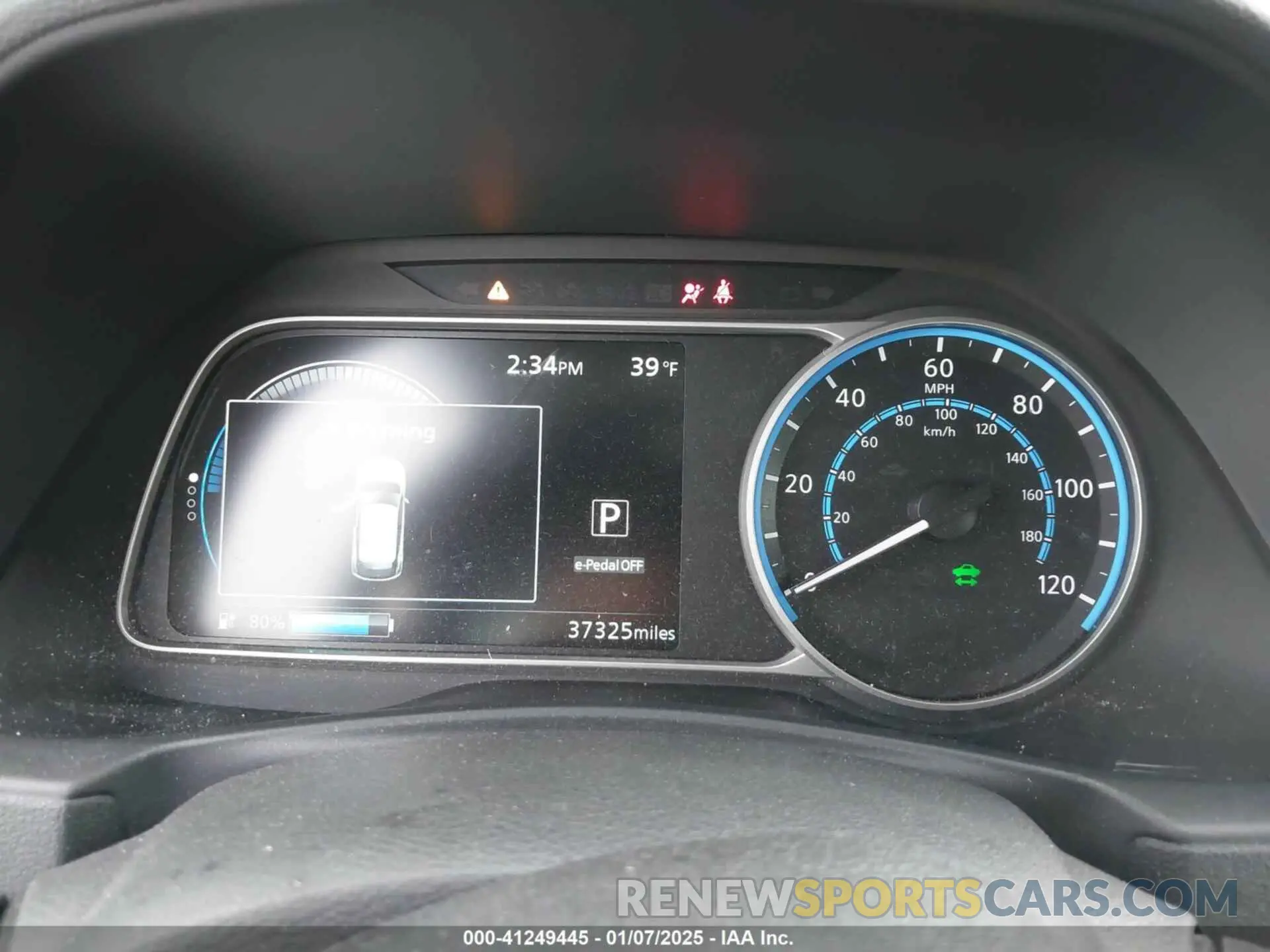 7 fotografías del automóvil dañado 1N4AZ1CPXLC301389 NISSAN LEAF 2020