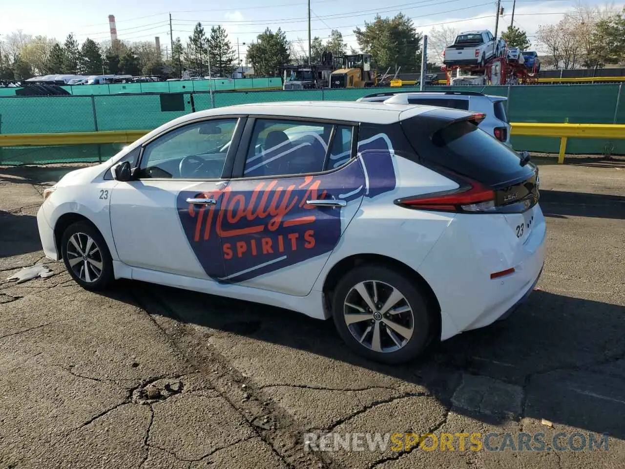 2 fotografías del automóvil dañado 1N4BZ1BP8LC310193 NISSAN LEAF 2020