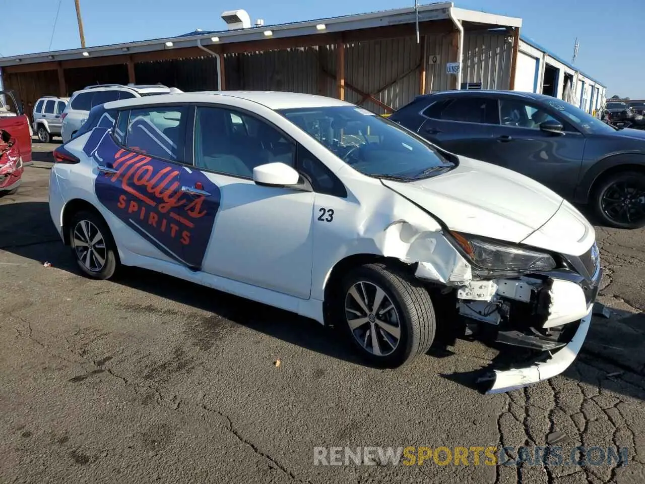 4 fotografías del automóvil dañado 1N4BZ1BP8LC310193 NISSAN LEAF 2020