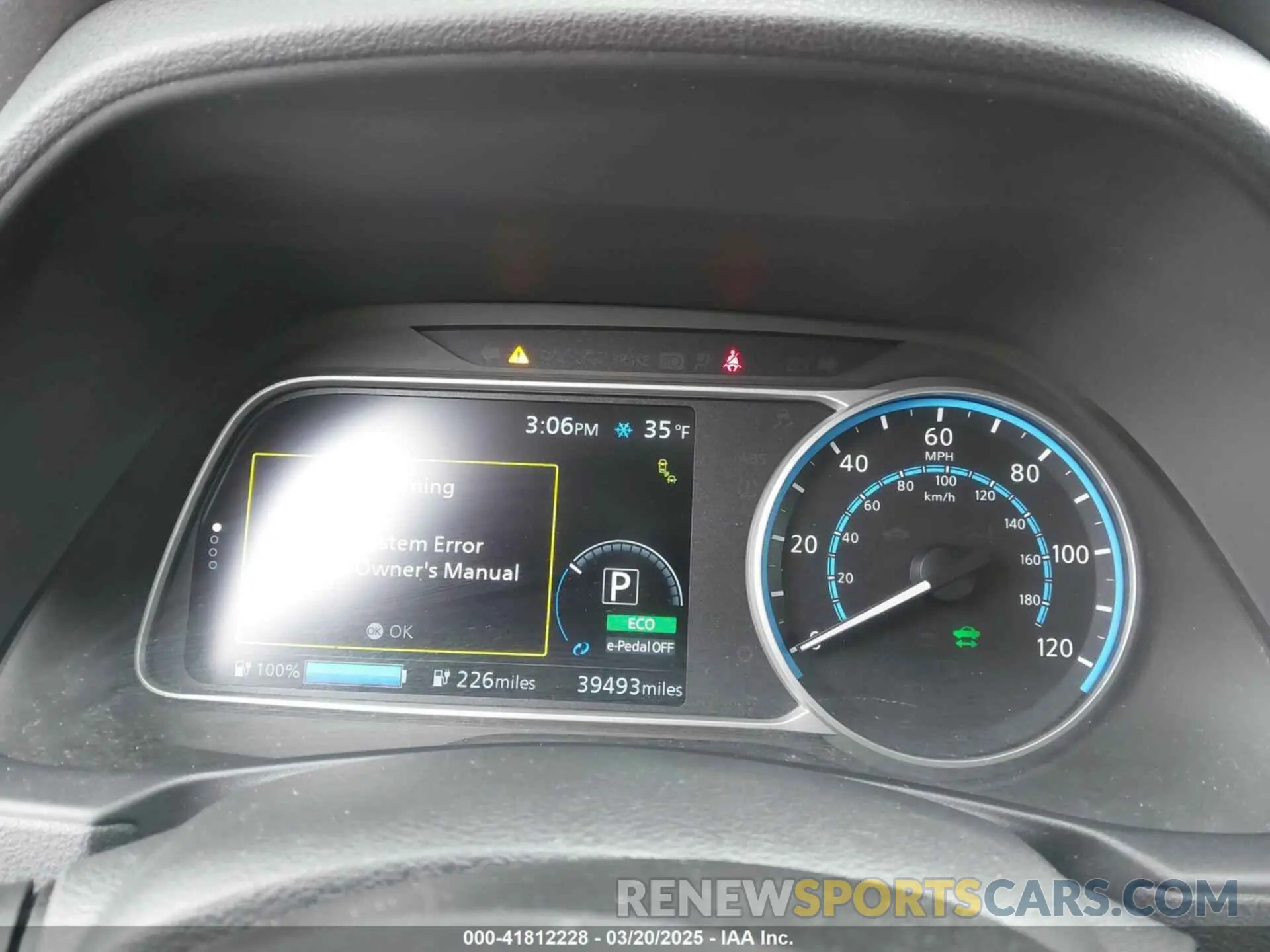 7 fotografías del automóvil dañado 1N4BZ1DP4LC304940 NISSAN LEAF 2020