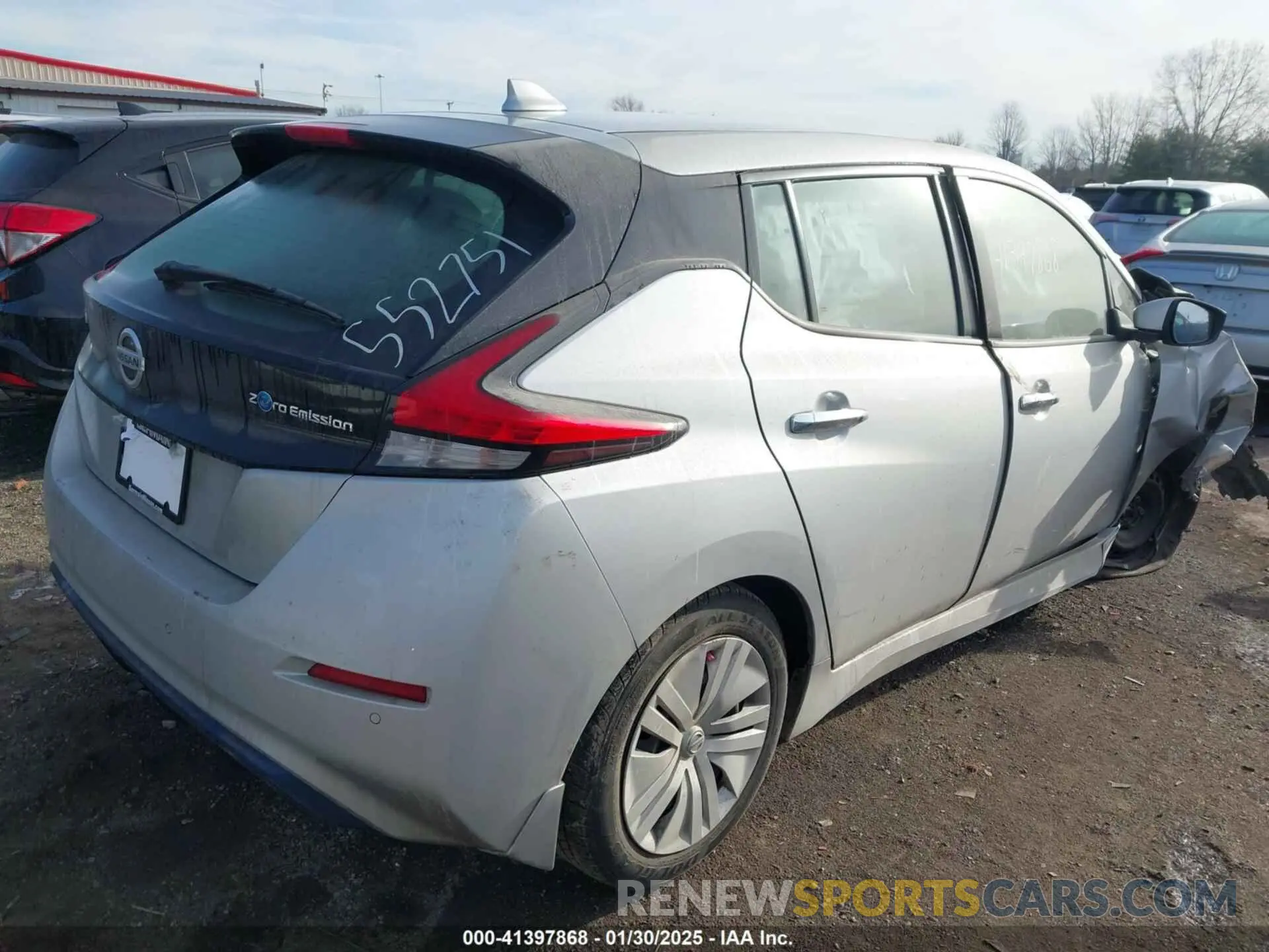 4 fotografías del automóvil dañado 1N4AZ1BV4MC552751 NISSAN LEAF 2021