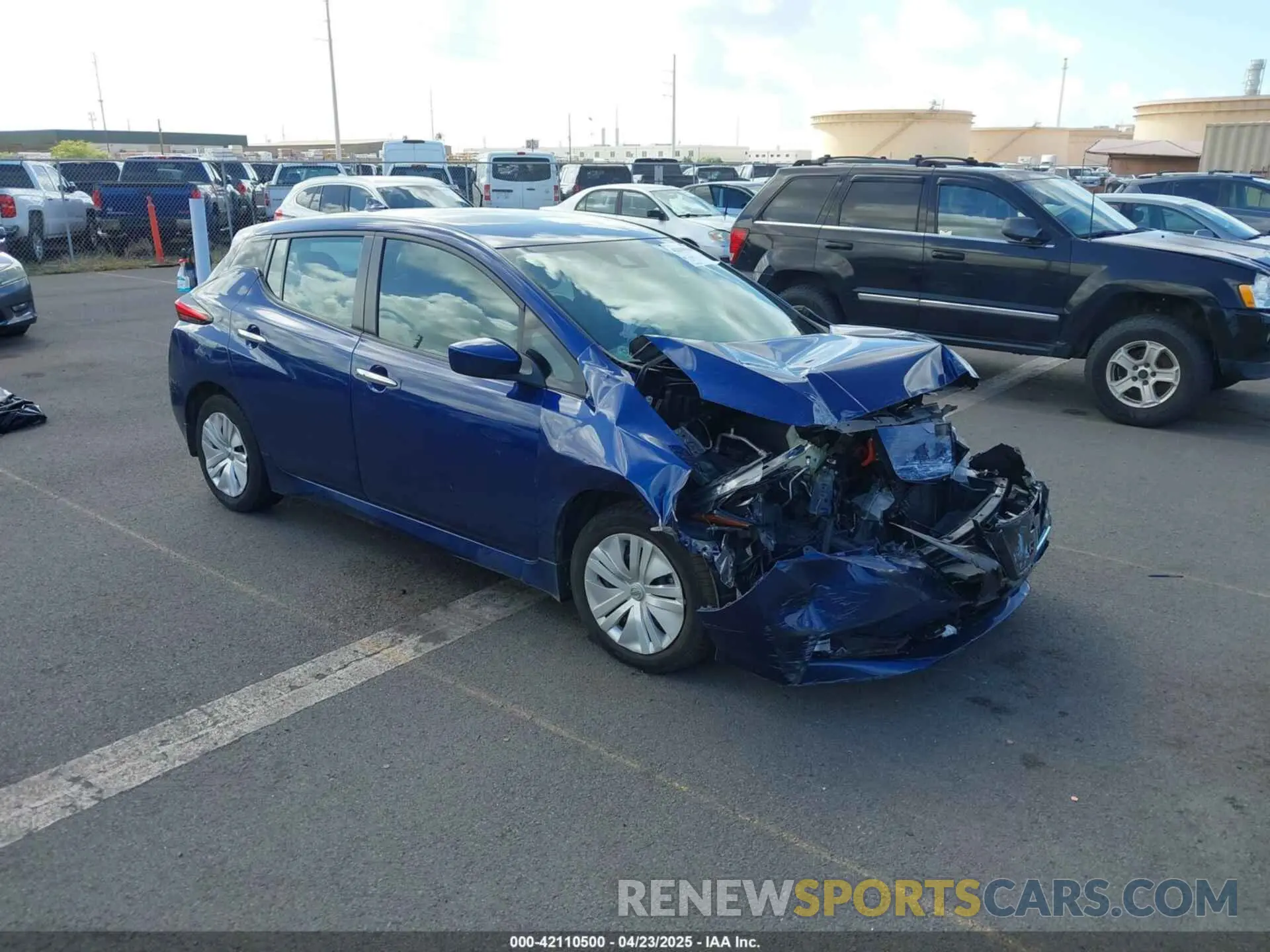 1 fotografías del automóvil dañado 1N4AZ1BV9MC554222 NISSAN LEAF 2021
