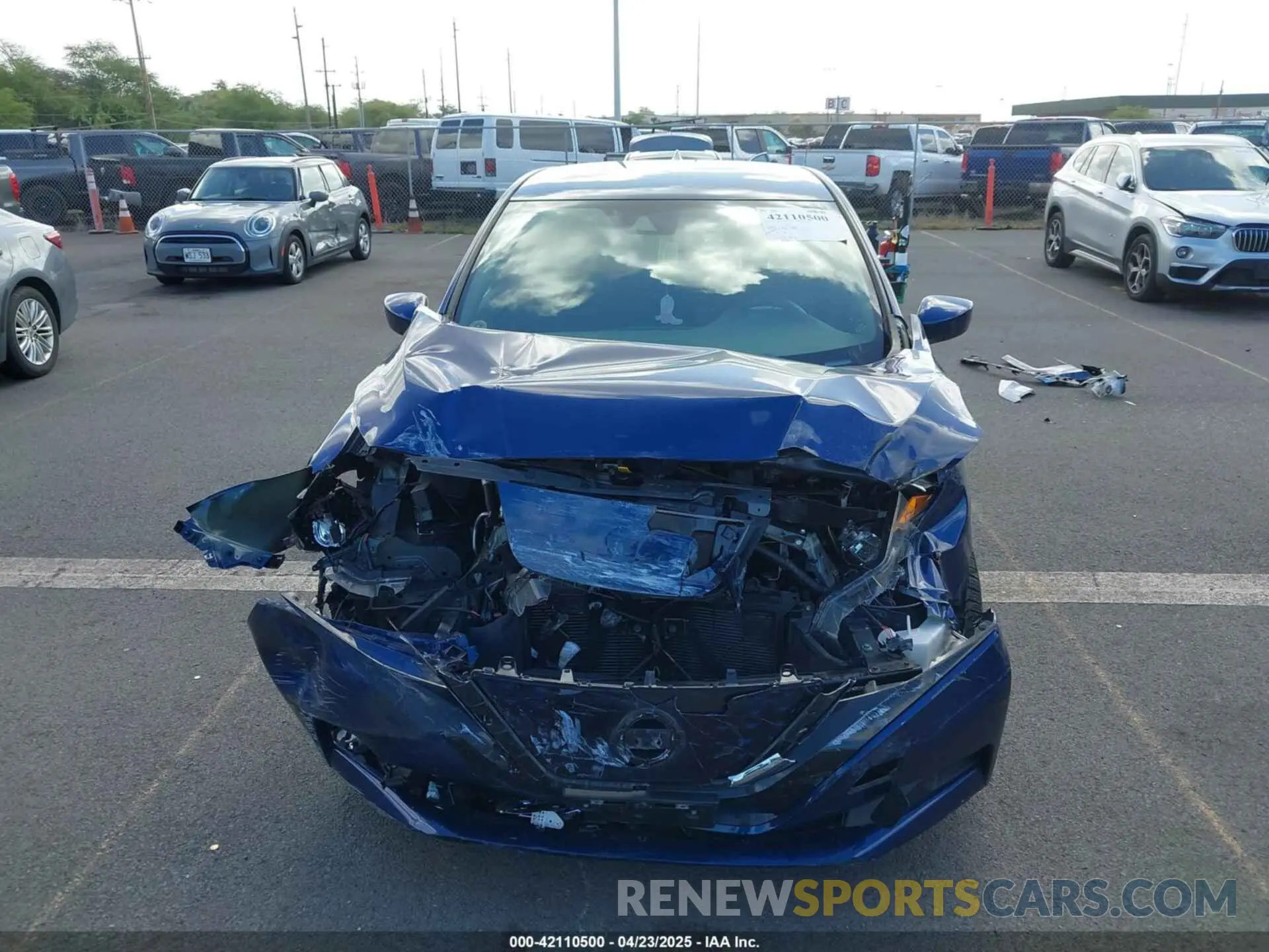 13 fotografías del automóvil dañado 1N4AZ1BV9MC554222 NISSAN LEAF 2021