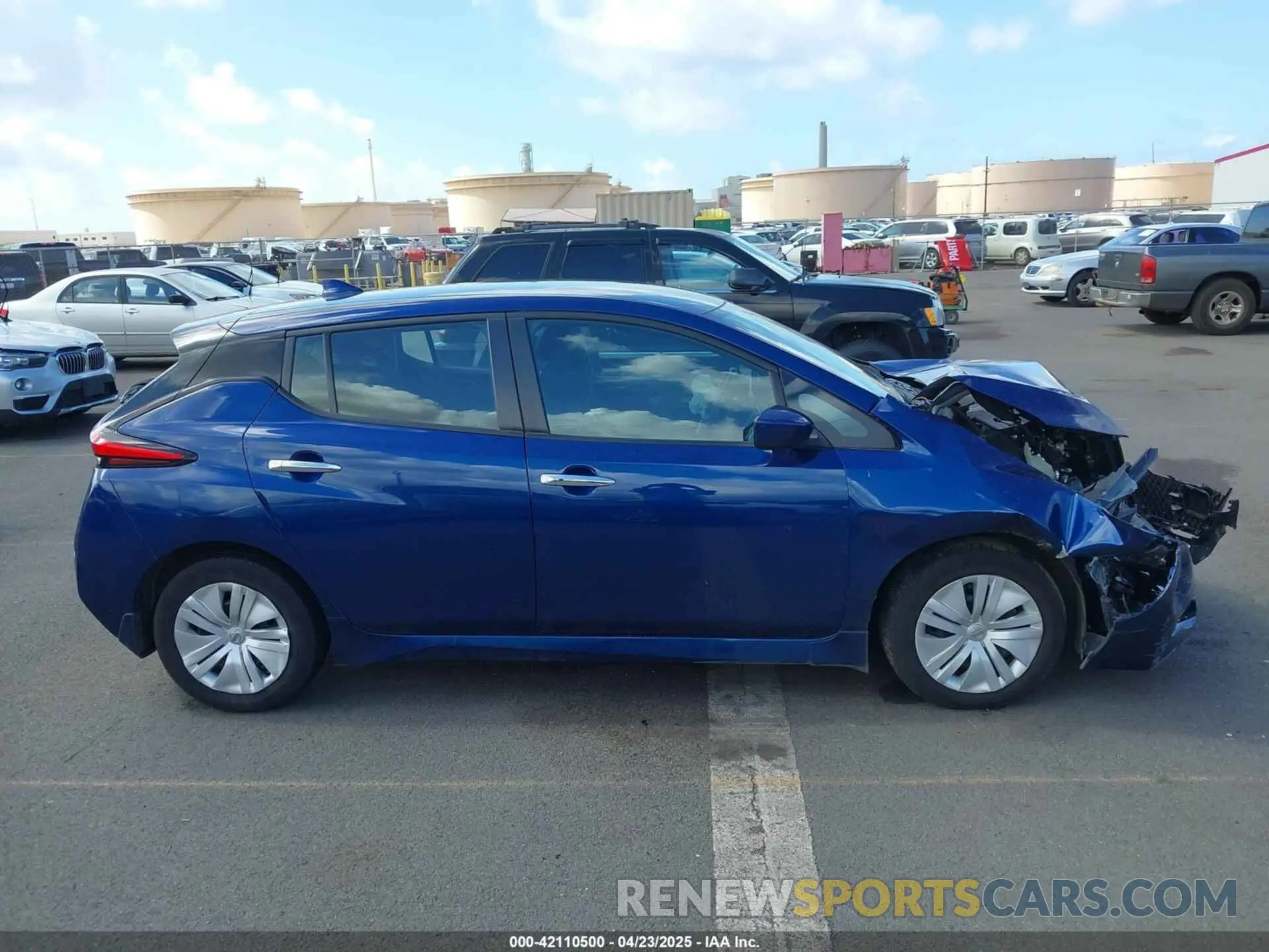 14 fotografías del automóvil dañado 1N4AZ1BV9MC554222 NISSAN LEAF 2021