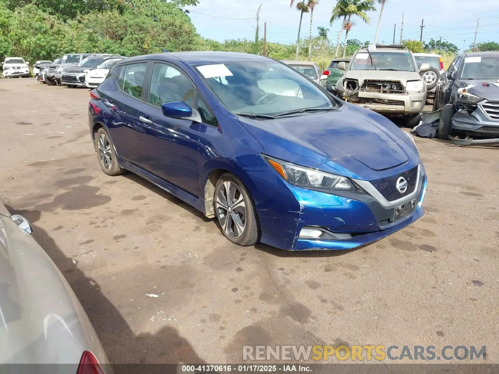 1 fotografías del automóvil dañado 1N4AZ1CV3MC555204 NISSAN LEAF 2021