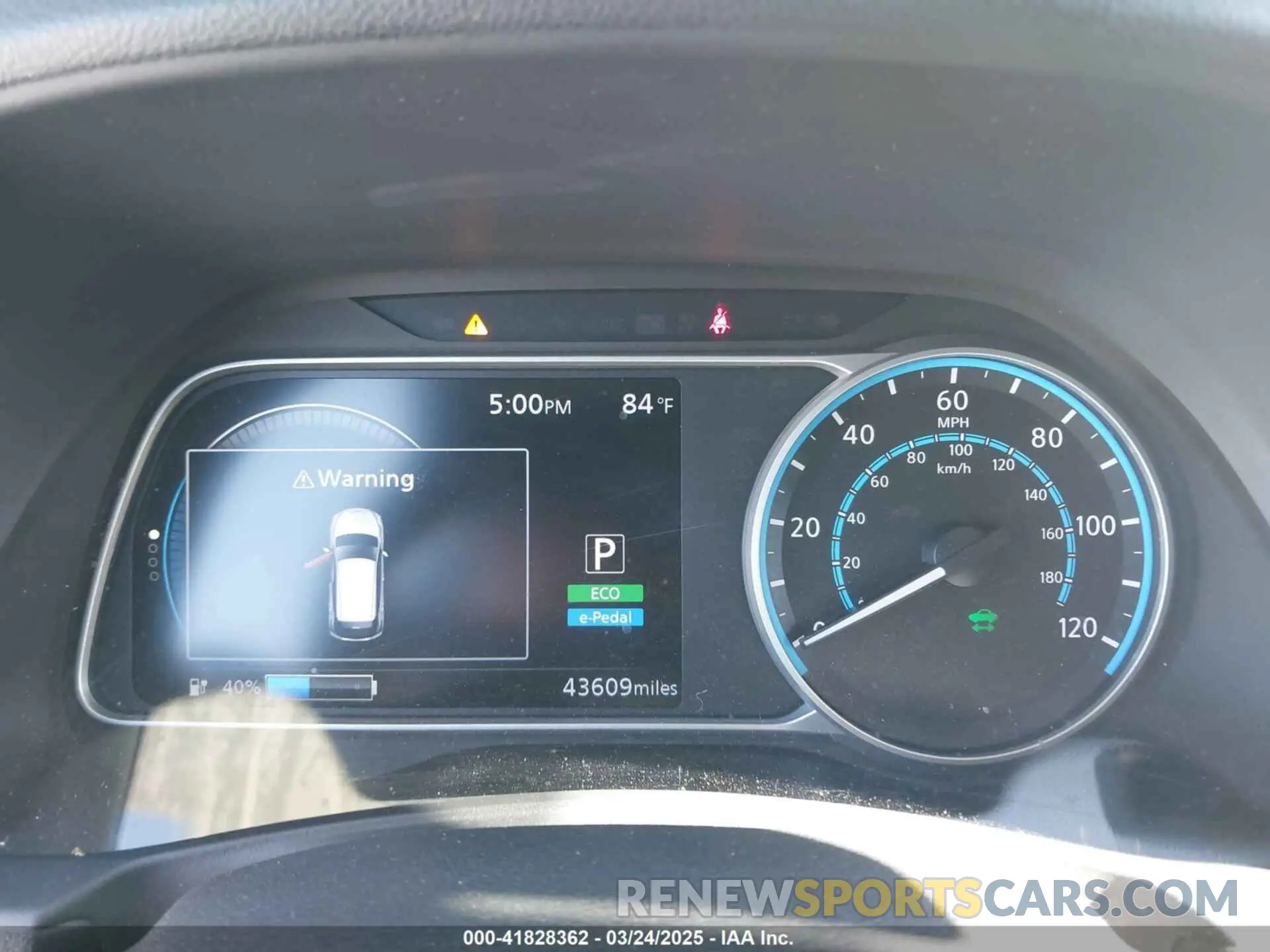 7 fotografías del automóvil dañado 1N4AZ1CV4MC551890 NISSAN LEAF 2021
