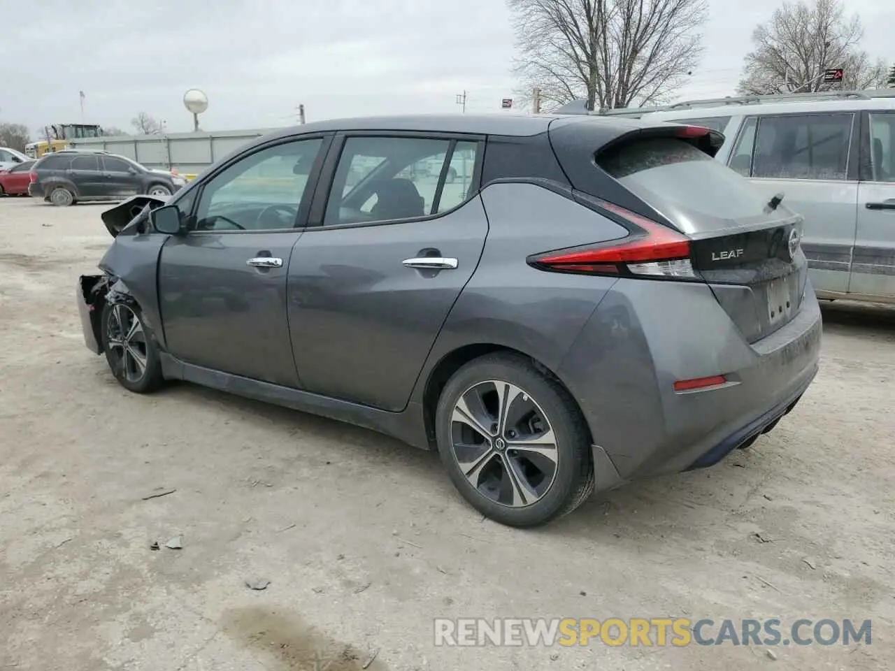 2 fotografías del automóvil dañado 1N4AZ1CVXMC556009 NISSAN LEAF 2021