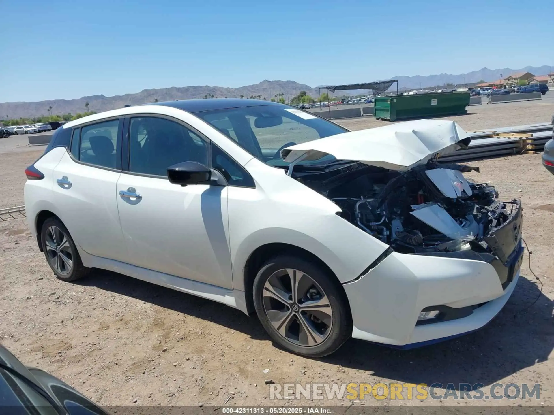 13 fotografías del automóvil dañado 1N4BZ1CV7MC551533 NISSAN LEAF 2021