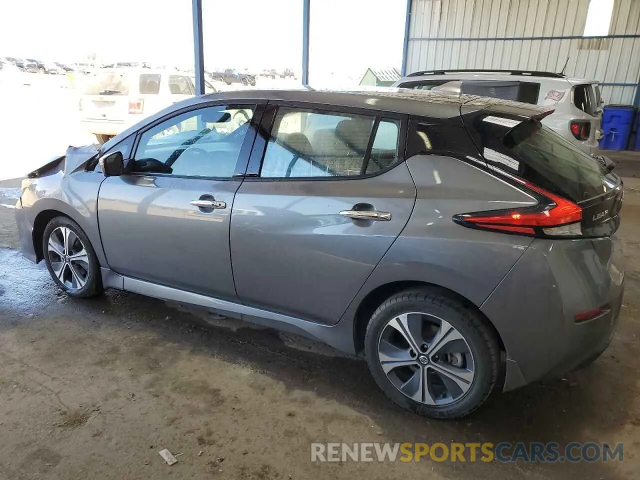 2 fotografías del automóvil dañado 1N4BZ1DV7MC555936 NISSAN LEAF 2021