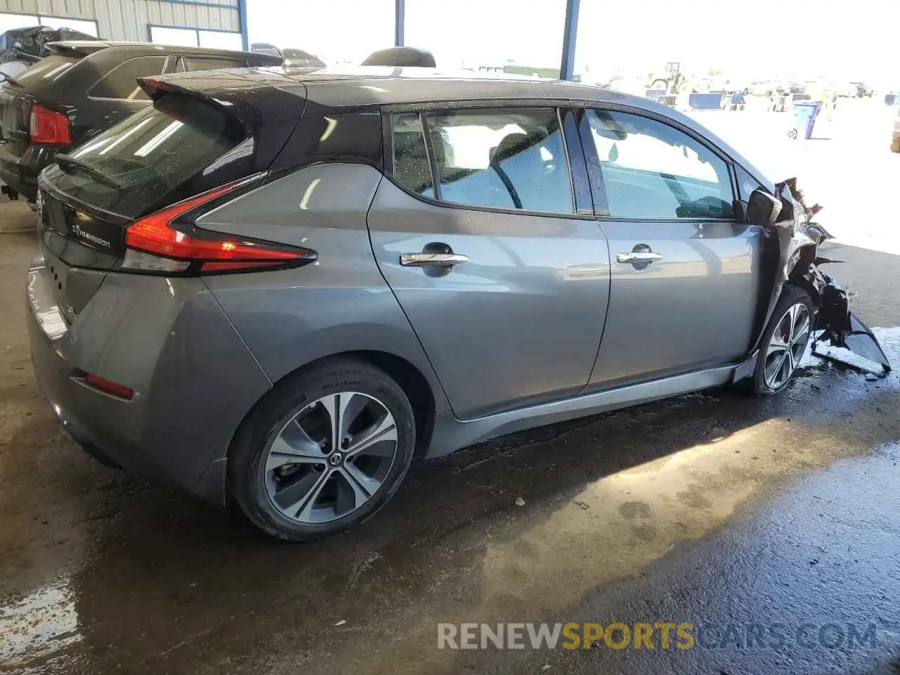 3 fotografías del automóvil dañado 1N4BZ1DV7MC555936 NISSAN LEAF 2021