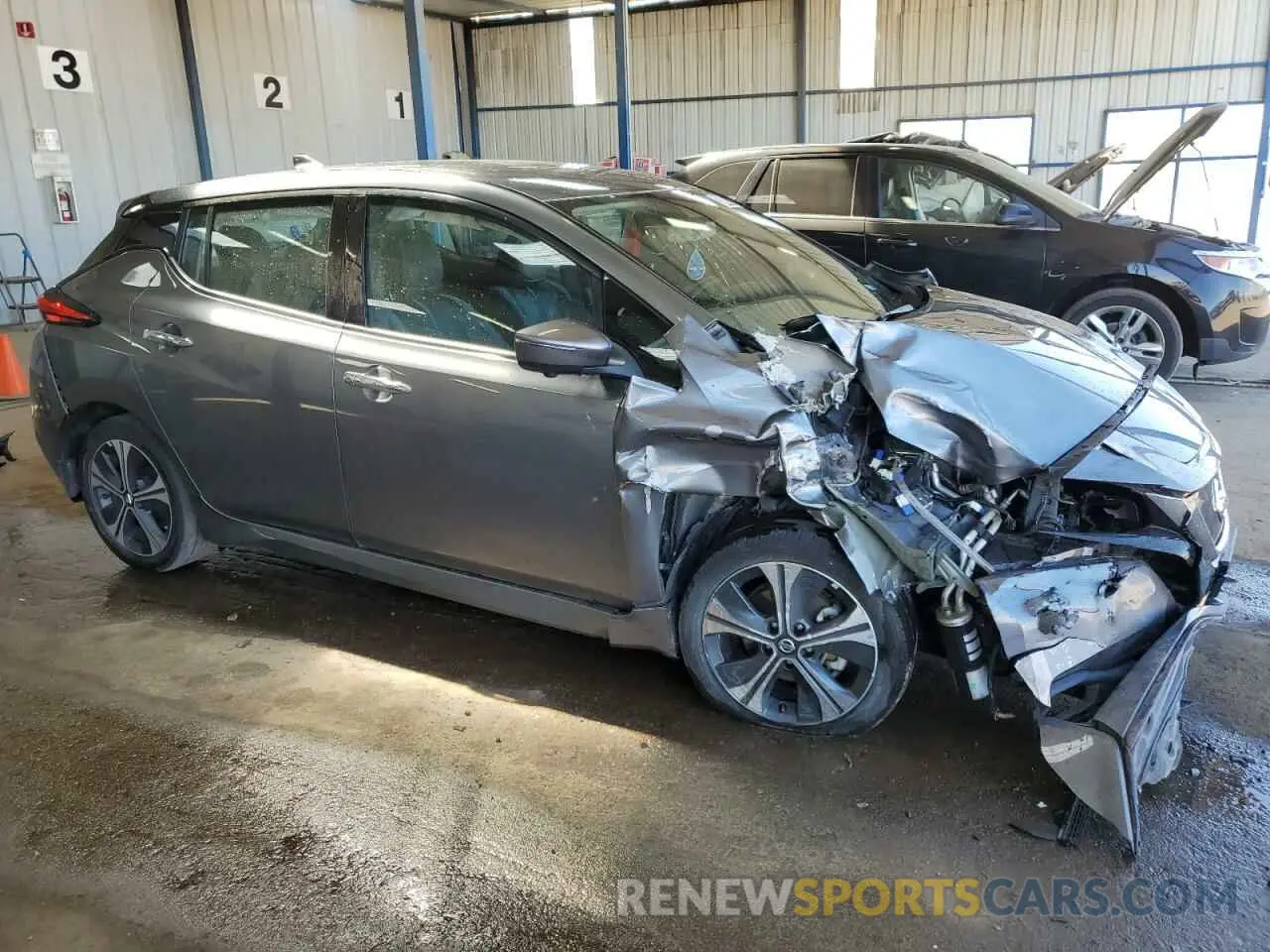 4 fotografías del automóvil dañado 1N4BZ1DV7MC555936 NISSAN LEAF 2021