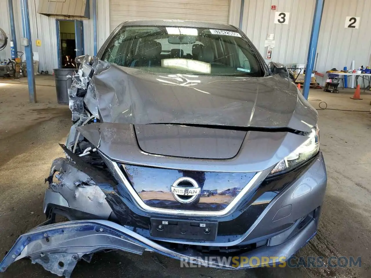 5 fotografías del automóvil dañado 1N4BZ1DV7MC555936 NISSAN LEAF 2021