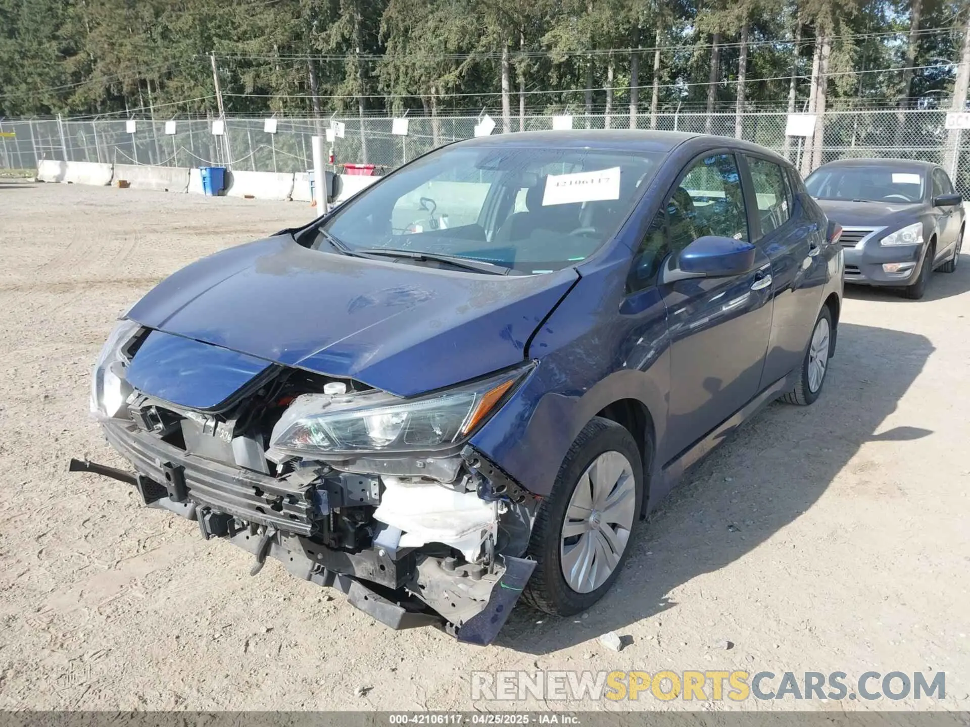 2 fotografías del automóvil dañado 1N4AZ1BV6NC555913 NISSAN LEAF 2022