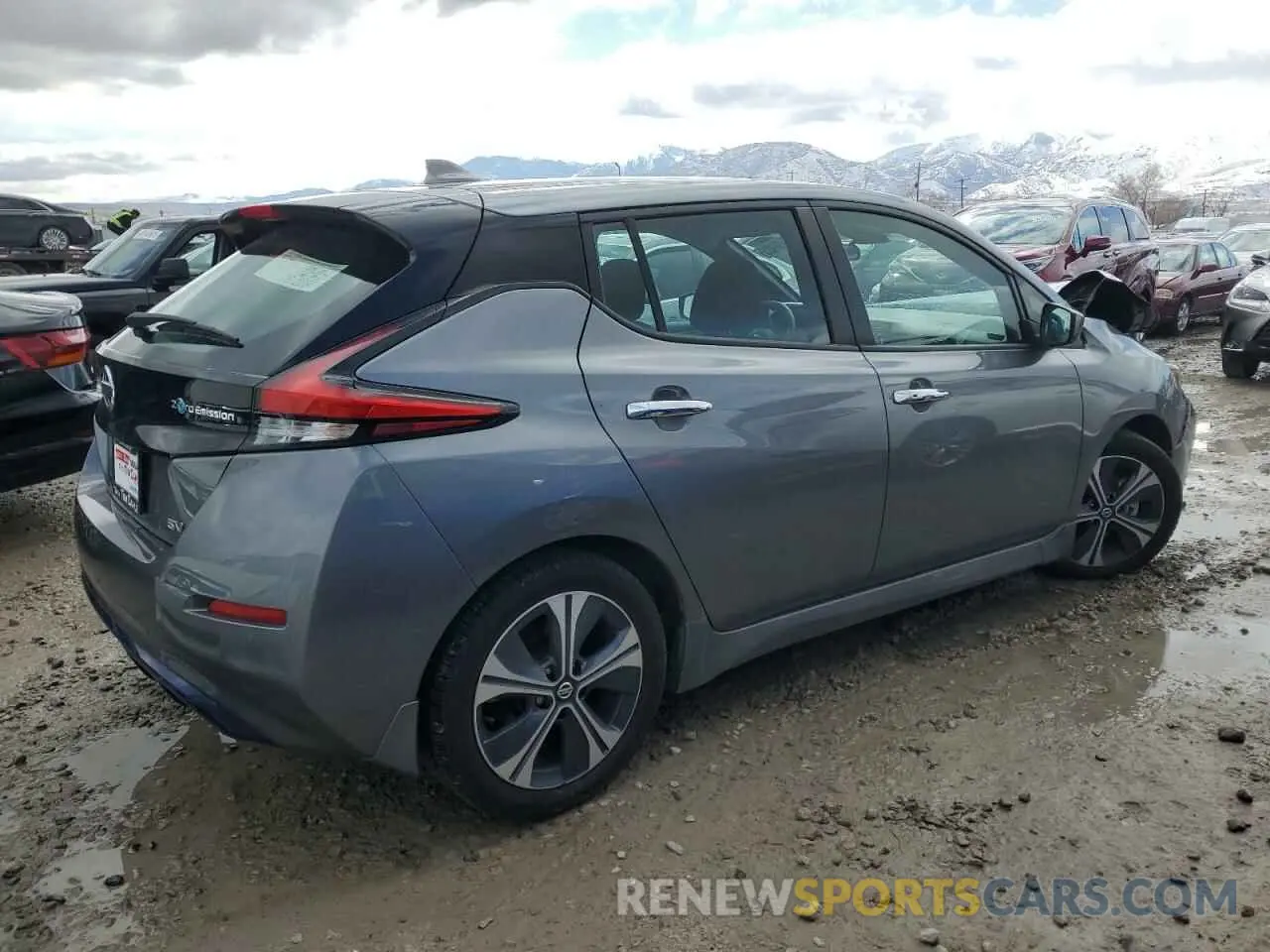 3 fotografías del automóvil dañado 1N4AZ1CV0NC554254 NISSAN LEAF 2022