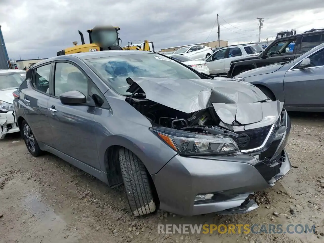 4 fotografías del automóvil dañado 1N4AZ1CV0NC554254 NISSAN LEAF 2022