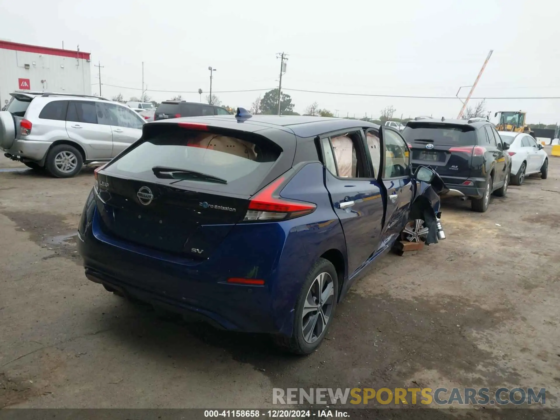 4 fotografías del automóvil dañado 1N4AZ1CV6NC552475 NISSAN LEAF 2022