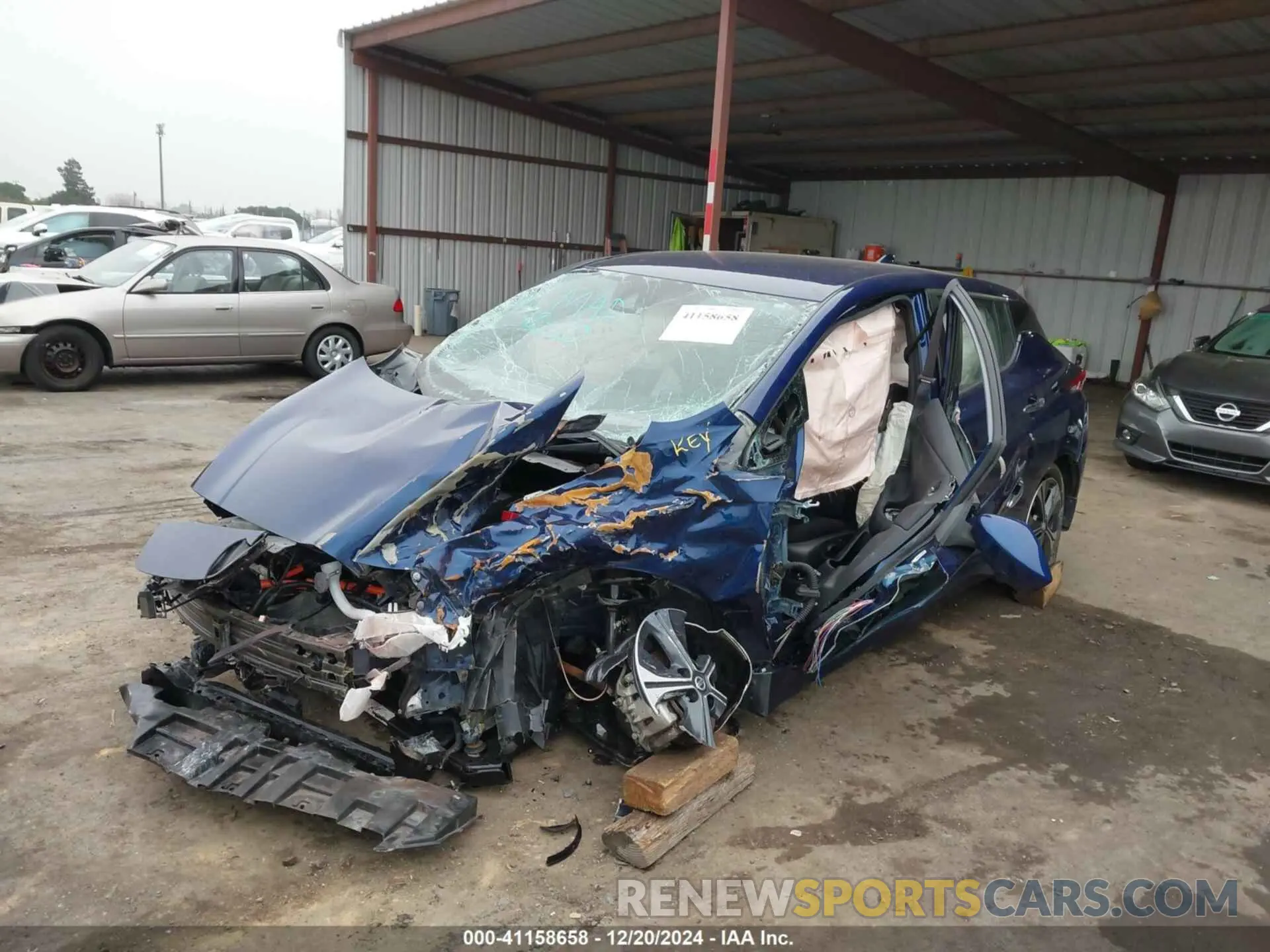 6 fotografías del automóvil dañado 1N4AZ1CV6NC552475 NISSAN LEAF 2022