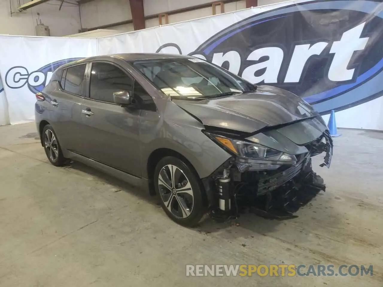 4 fotografías del automóvil dañado 1N4AZ1CV8NC555264 NISSAN LEAF 2022