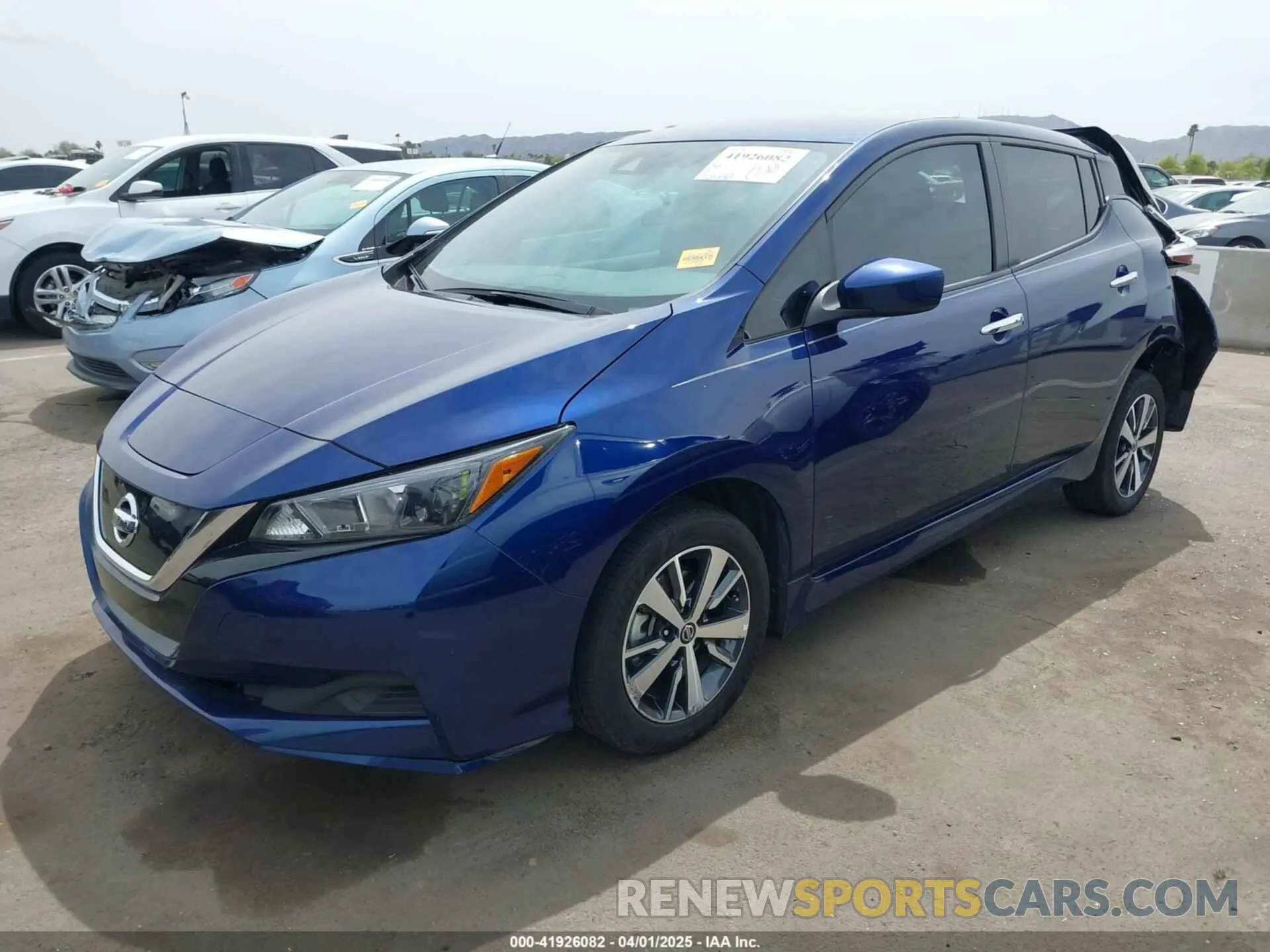 2 fotografías del automóvil dañado 1N4BZ1BV7NC562180 NISSAN LEAF 2022