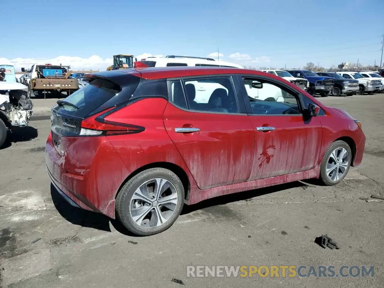 3 fotografías del automóvil dañado 1N4BZ1CV0NC561760 NISSAN LEAF 2022