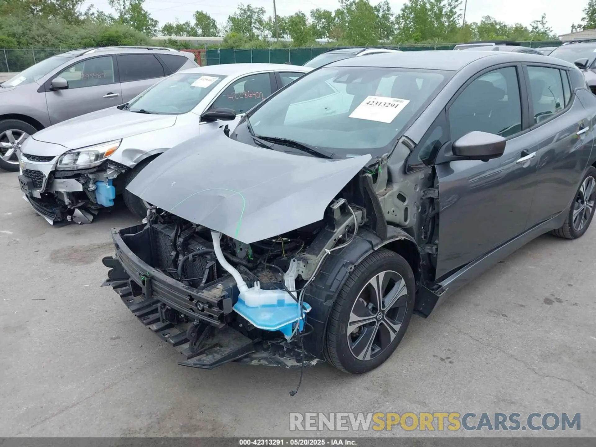 6 fotografías del automóvil dañado 1N4BZ1CV4NC562331 NISSAN LEAF 2022